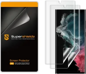 Supershieldz (2 Pack) Designed for Samsung (Galaxy S22 Ultra 5G) Screen Protector, High Definition Clear Shield (TPU)