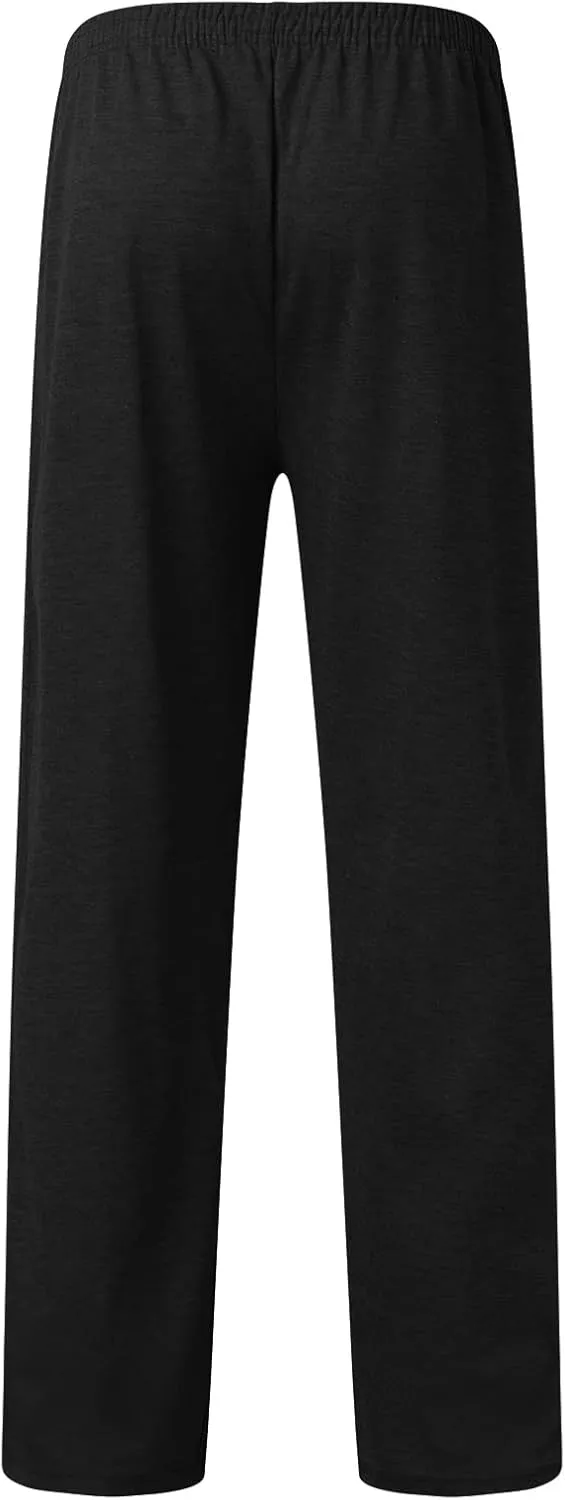Sweatpants For Men Mens Cotton Joggers Solid Drawstring Sport Cargo Casual Pants Hiking Running Sweatpants Trousers