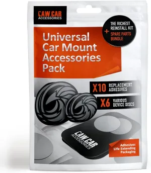 The Richest Replacement Pack for Any Magnetic Car Mount - PopSocket Compatible Metal Phone Plates (Discs) and 3M Adhesive Stickers in Unique Adhesives Life Extending Packaging