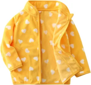 Toddler Boy Girl Polar Fleece Warm Jacket Full Zip Lightweight Jacket Thick Coat Sweatshirt Fall Winter Outwear