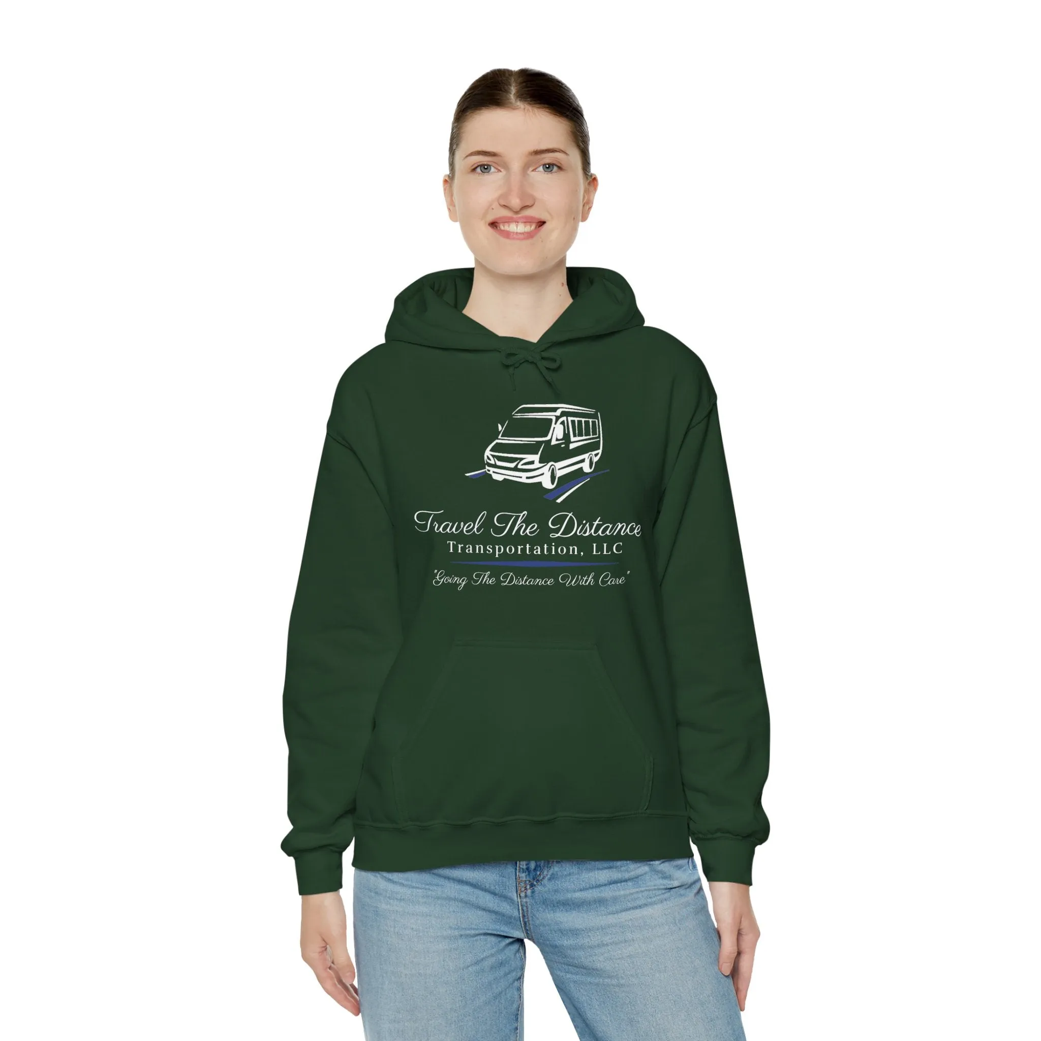 Travel the Distance: Unisex Heavy Blend Hooded Sweatshirt