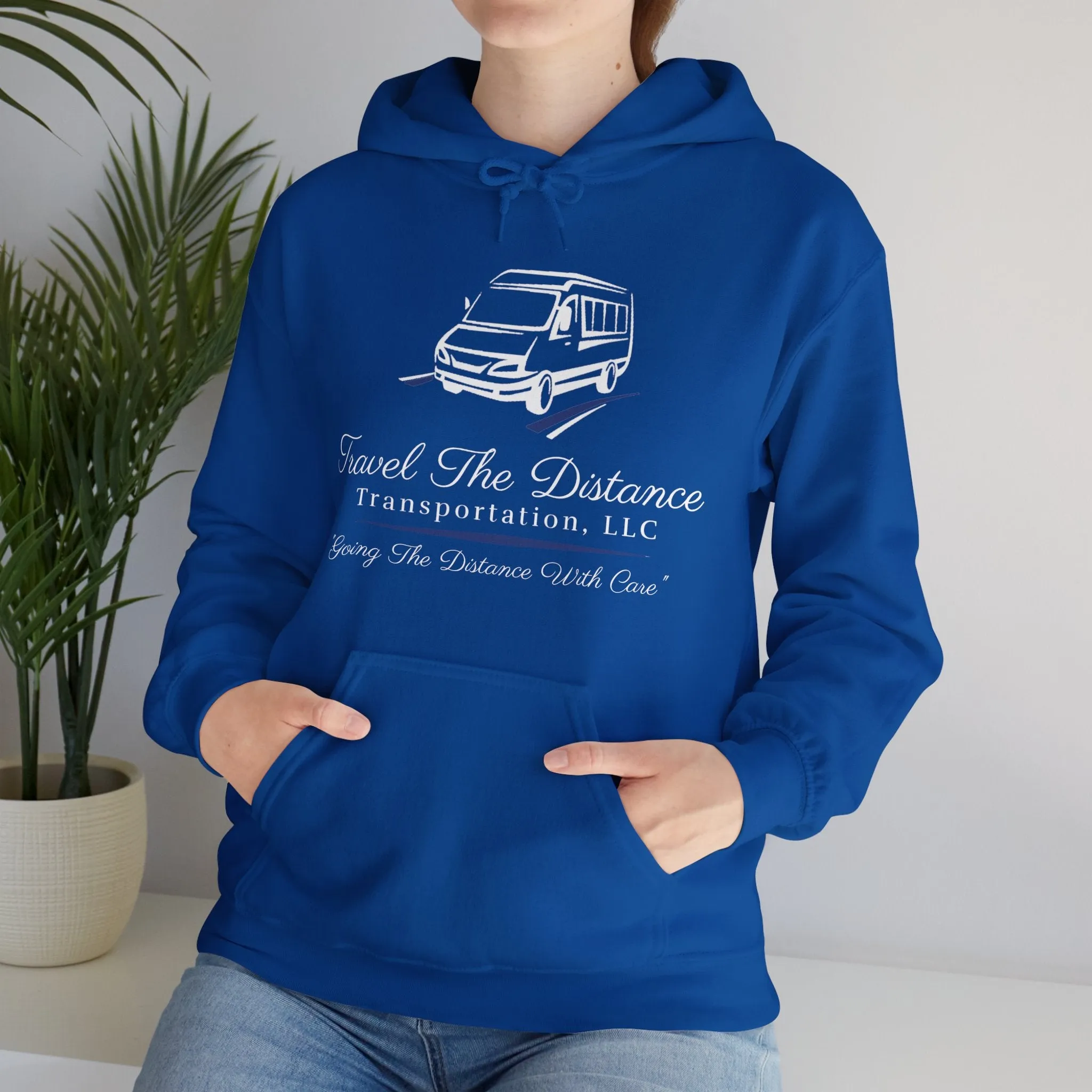 Travel the Distance: Unisex Heavy Blend Hooded Sweatshirt