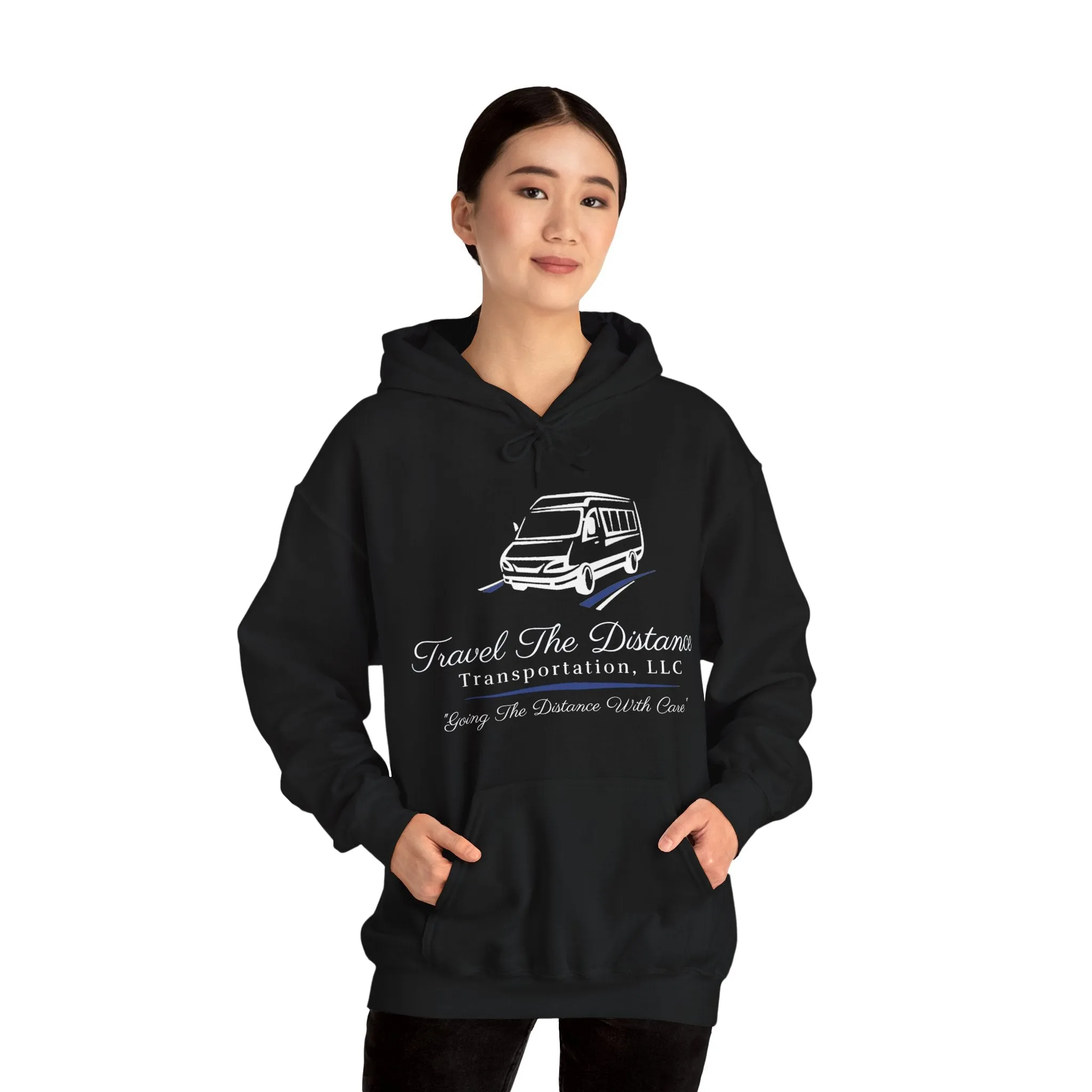 Travel the Distance: Unisex Heavy Blend Hooded Sweatshirt