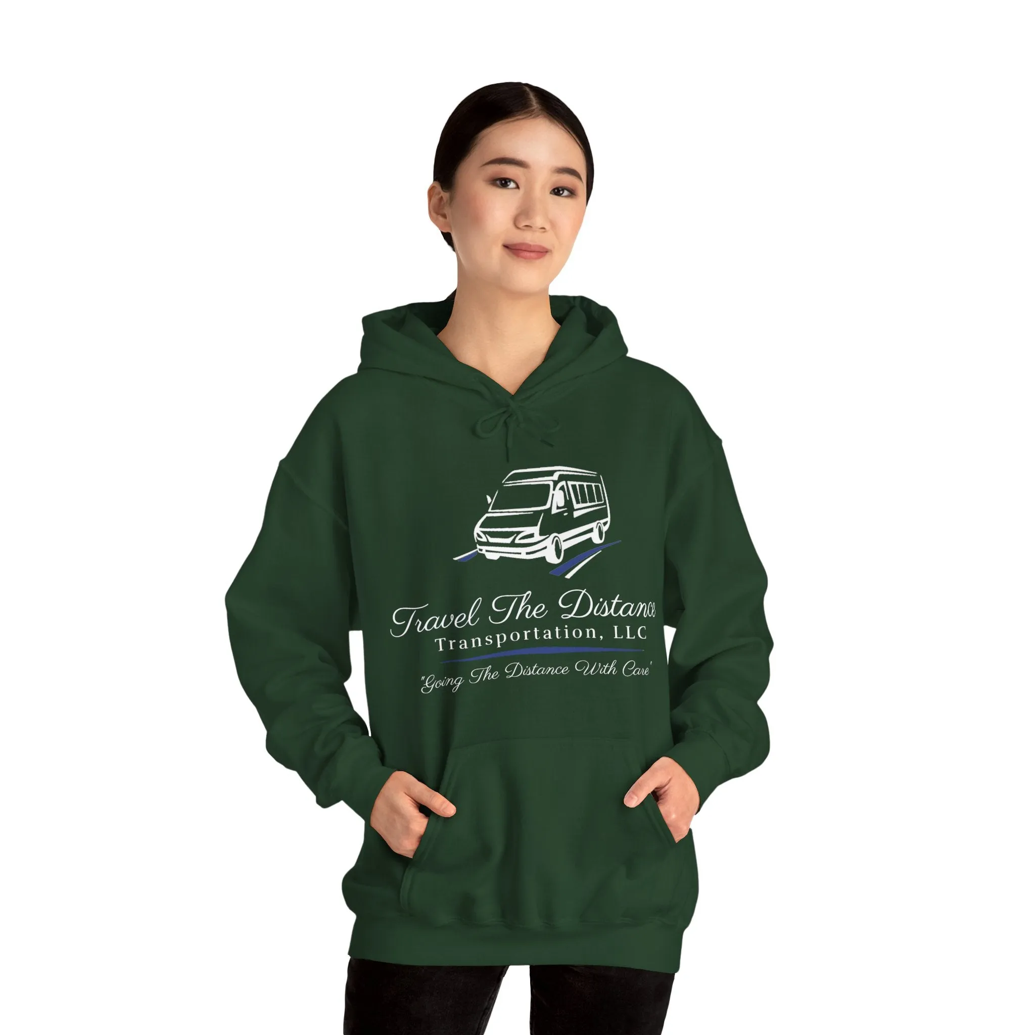 Travel the Distance: Unisex Heavy Blend Hooded Sweatshirt