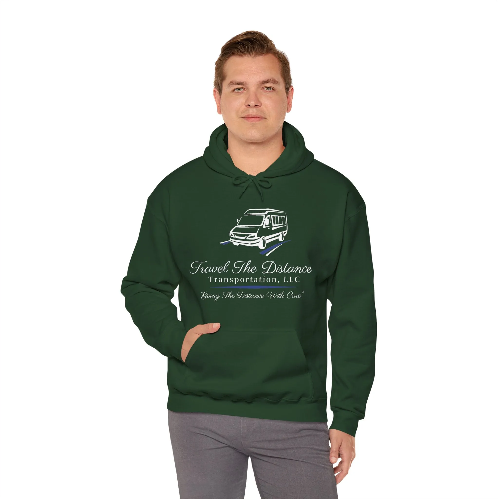Travel the Distance: Unisex Heavy Blend Hooded Sweatshirt