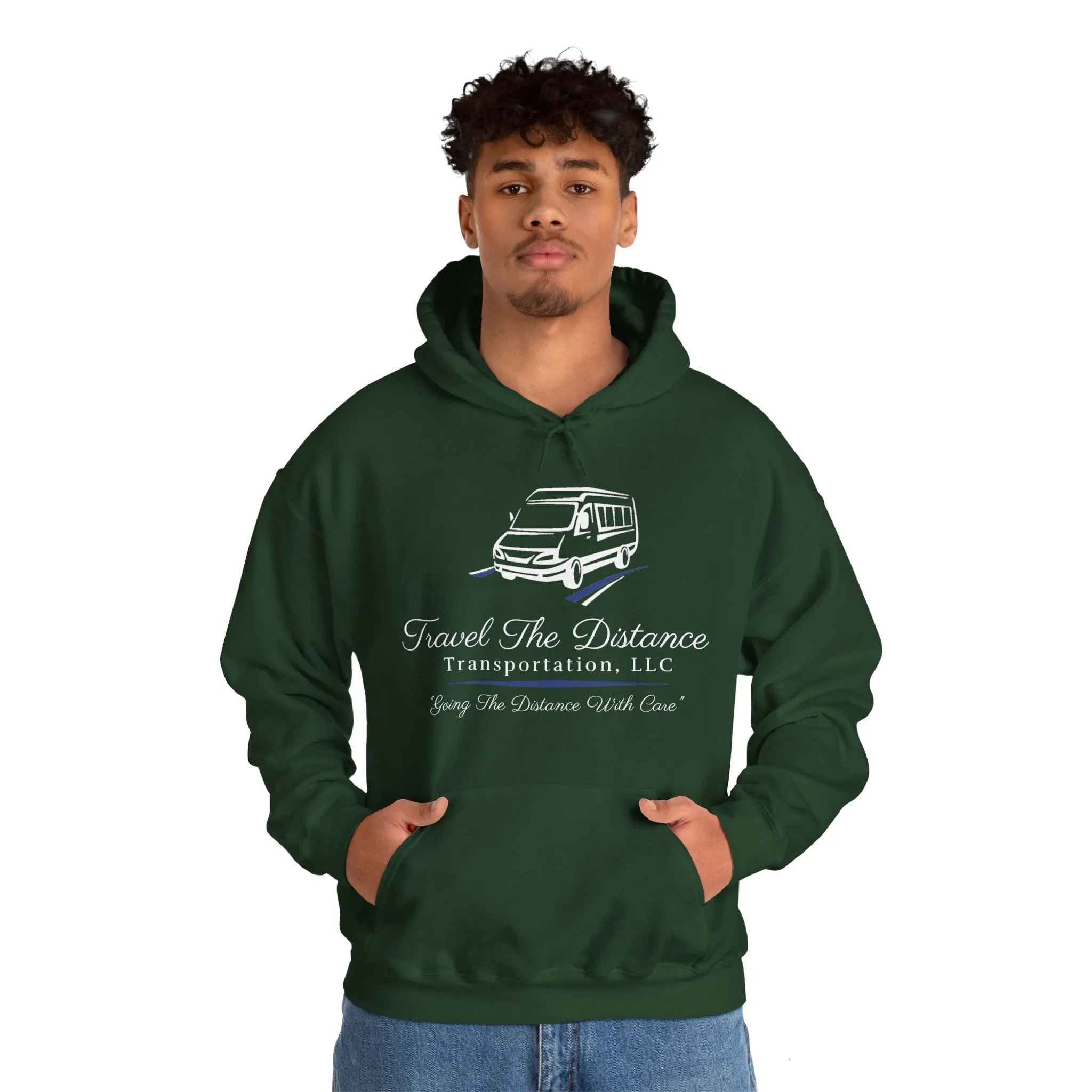 Travel the Distance: Unisex Heavy Blend Hooded Sweatshirt