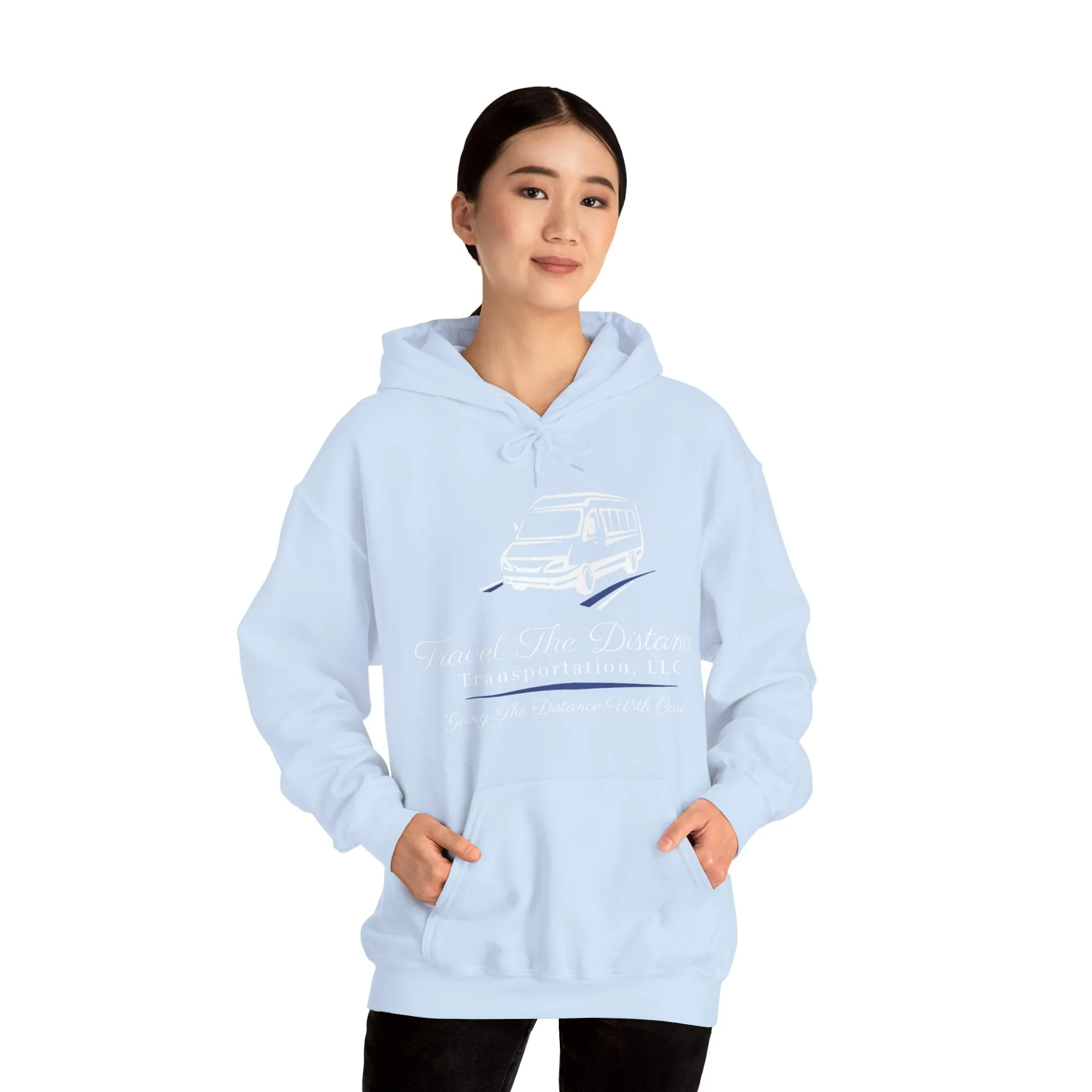 Travel the Distance: Unisex Heavy Blend Hooded Sweatshirt