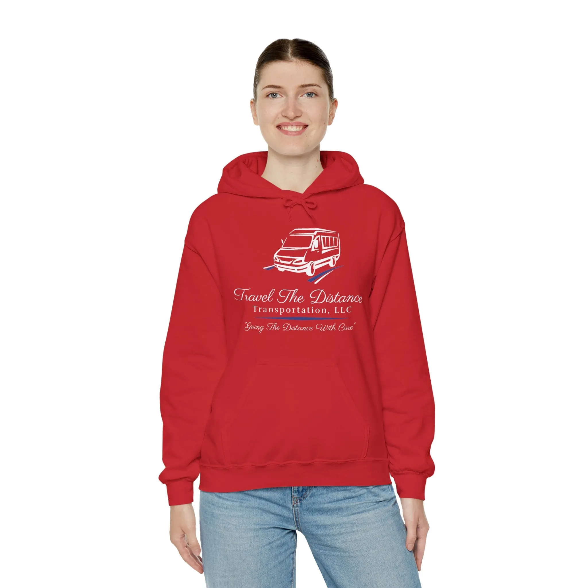 Travel the Distance: Unisex Heavy Blend Hooded Sweatshirt