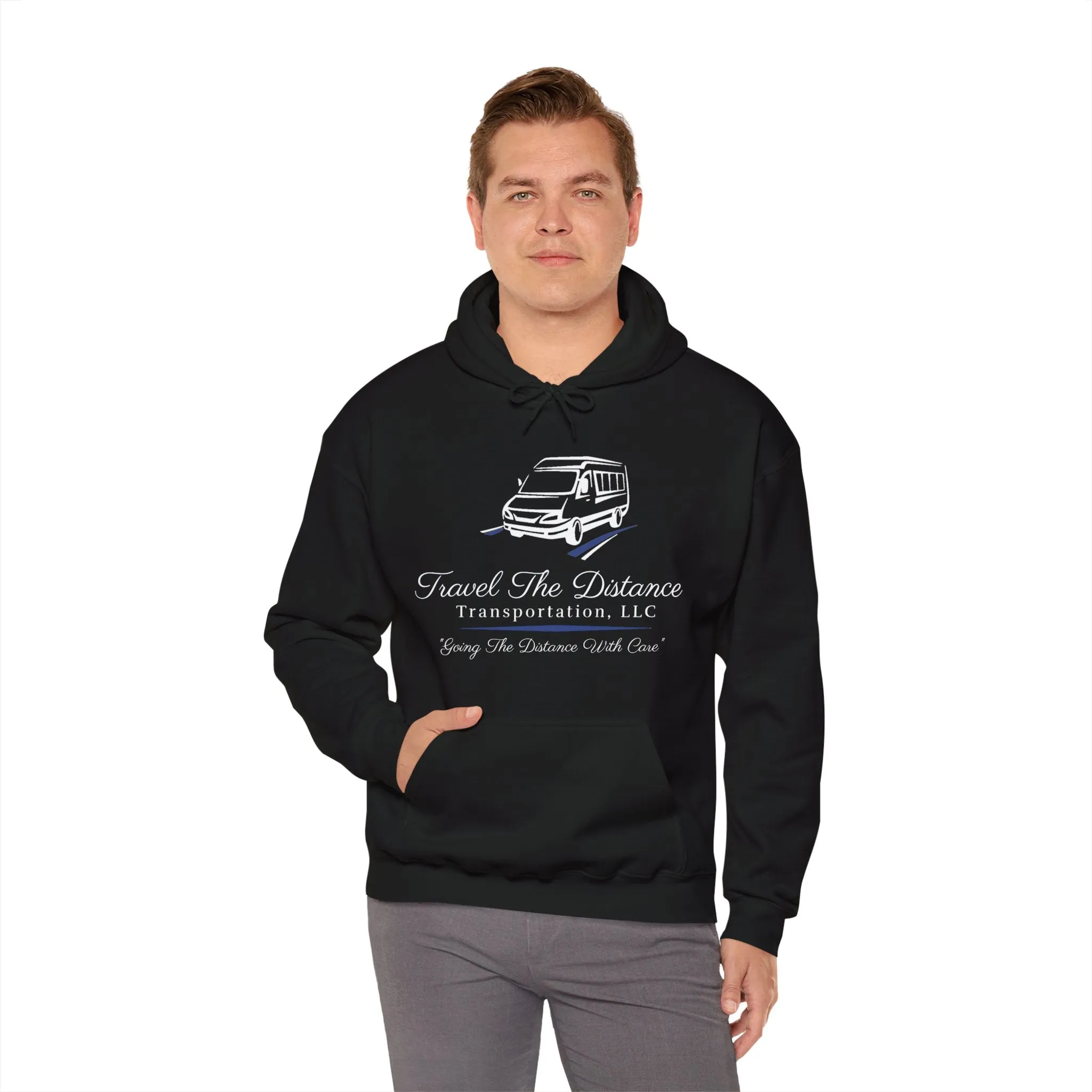 Travel the Distance: Unisex Heavy Blend Hooded Sweatshirt