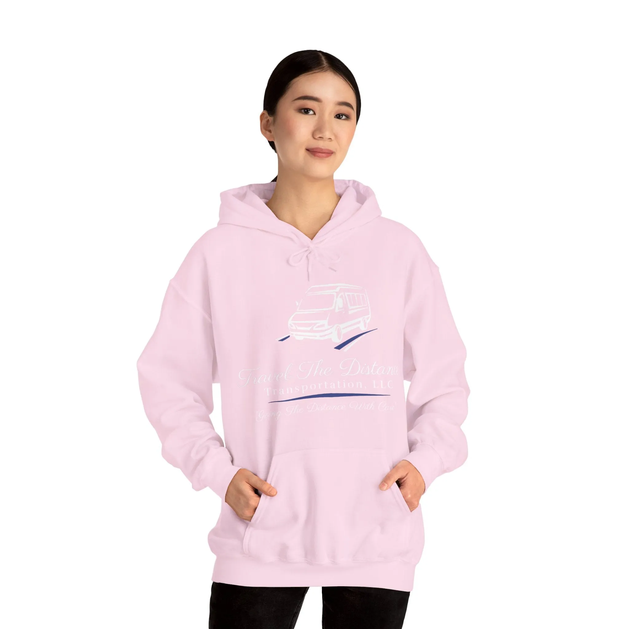 Travel the Distance: Unisex Heavy Blend Hooded Sweatshirt