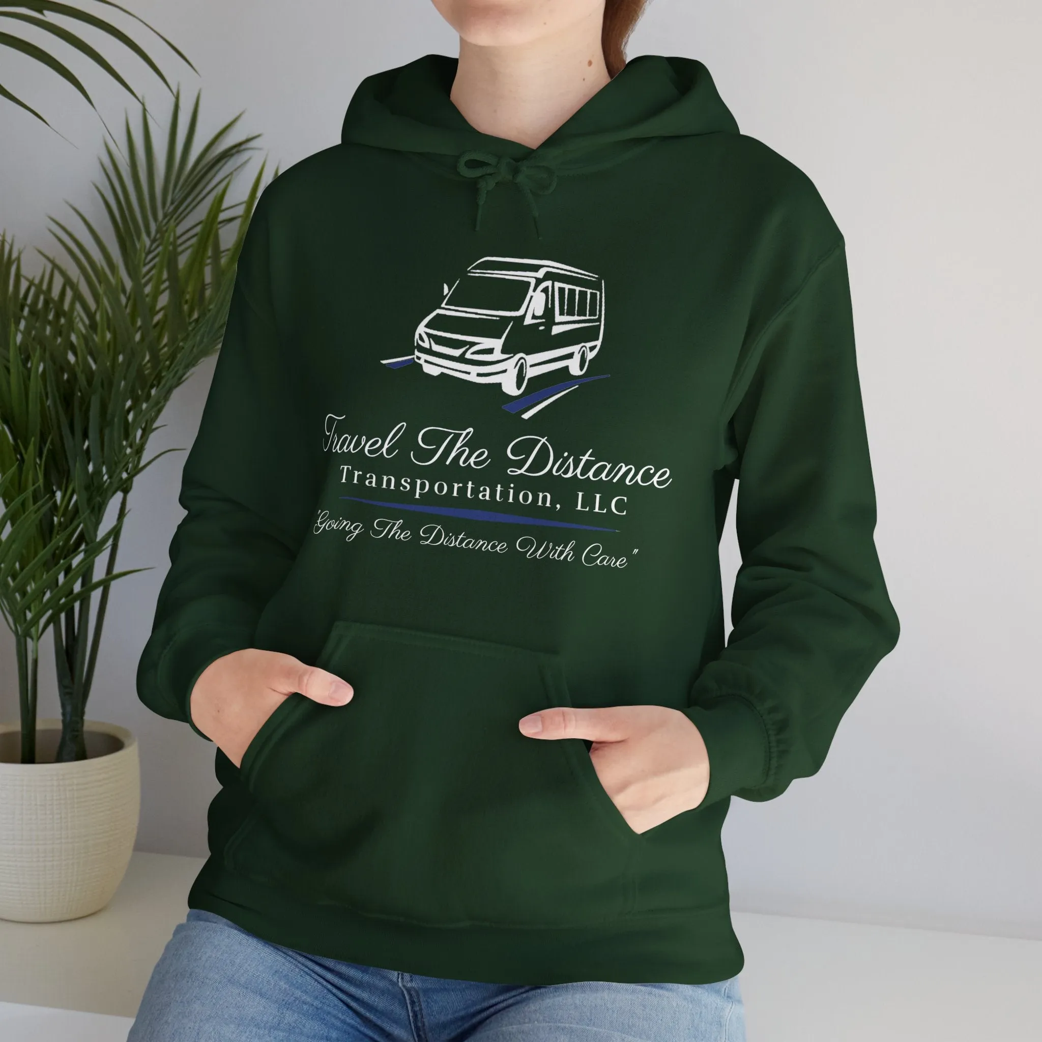Travel the Distance: Unisex Heavy Blend Hooded Sweatshirt