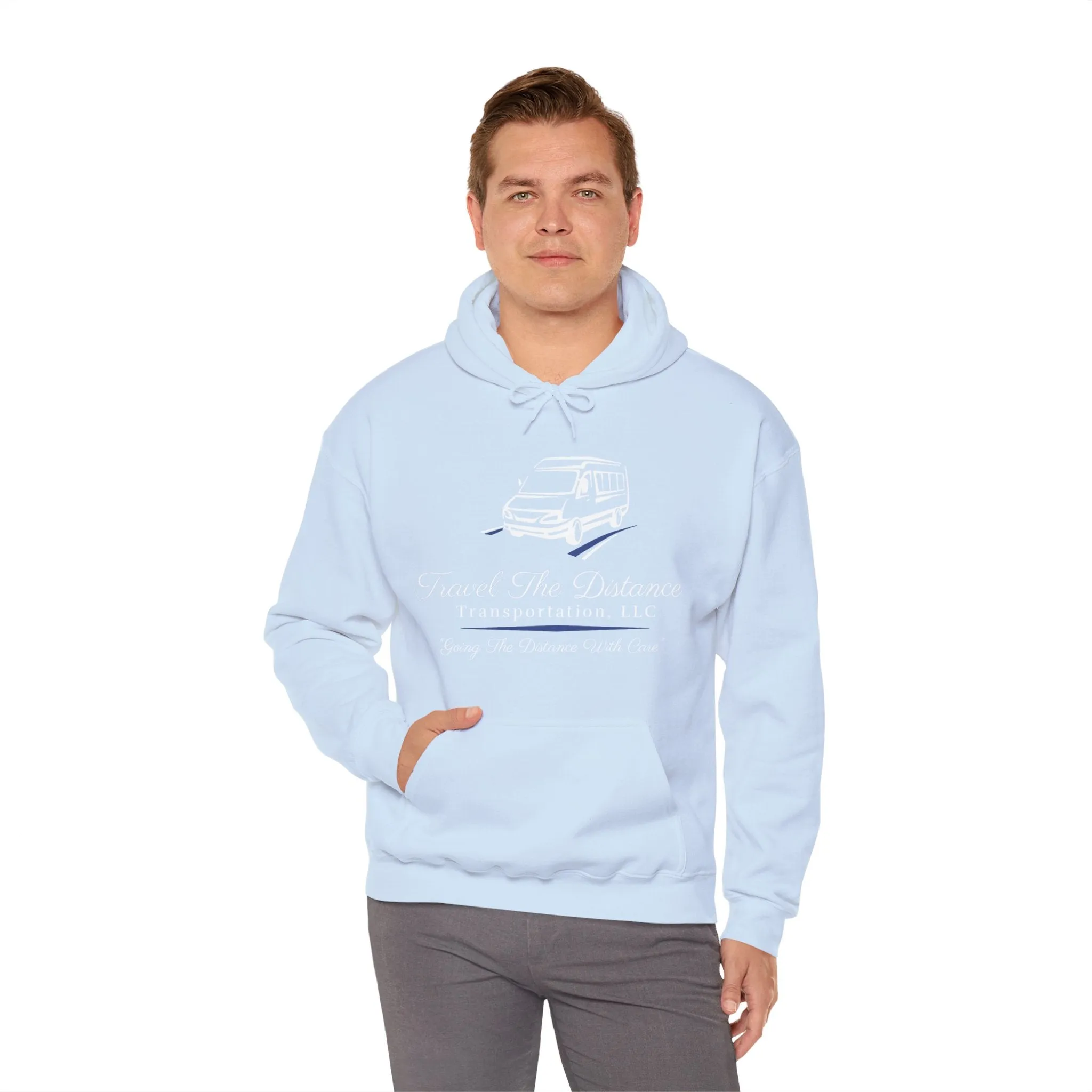 Travel the Distance: Unisex Heavy Blend Hooded Sweatshirt