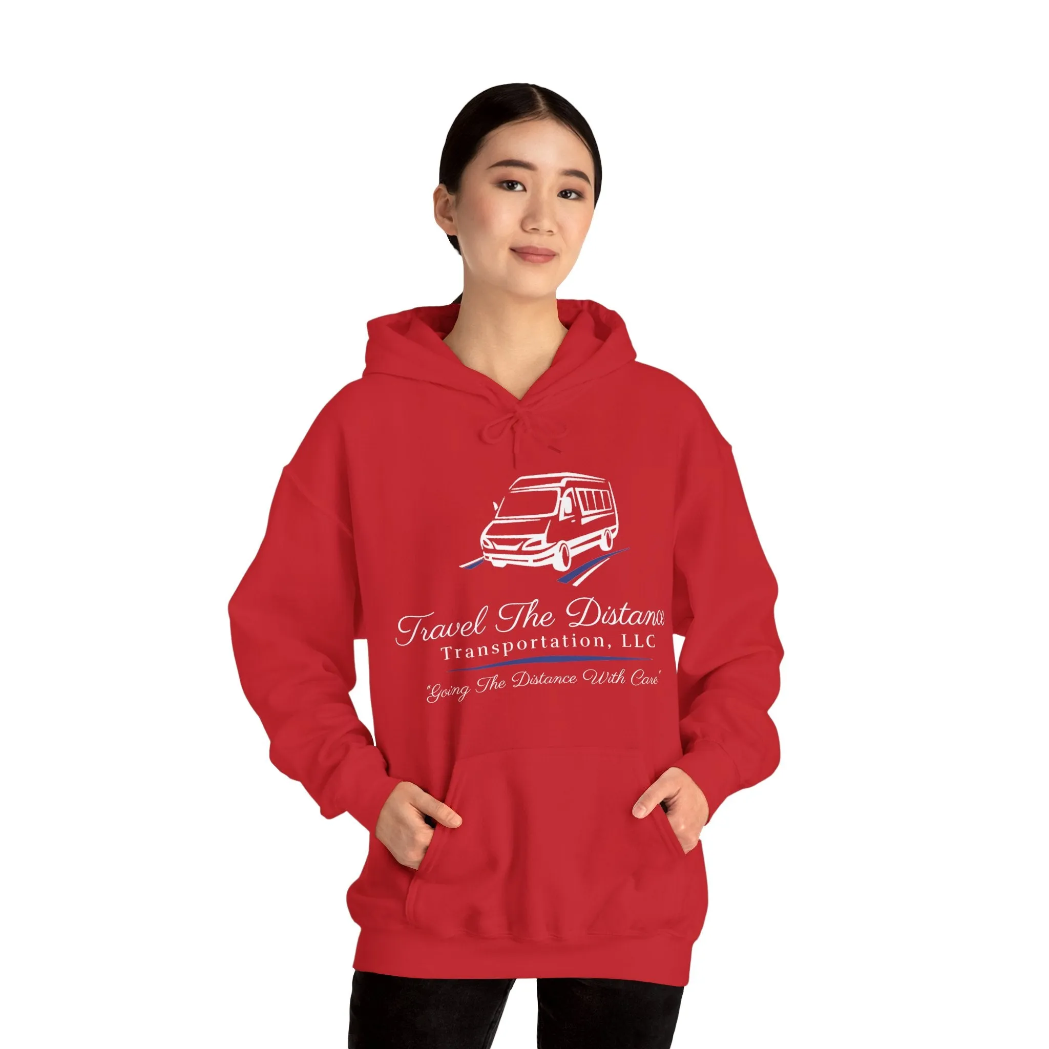 Travel the Distance: Unisex Heavy Blend Hooded Sweatshirt