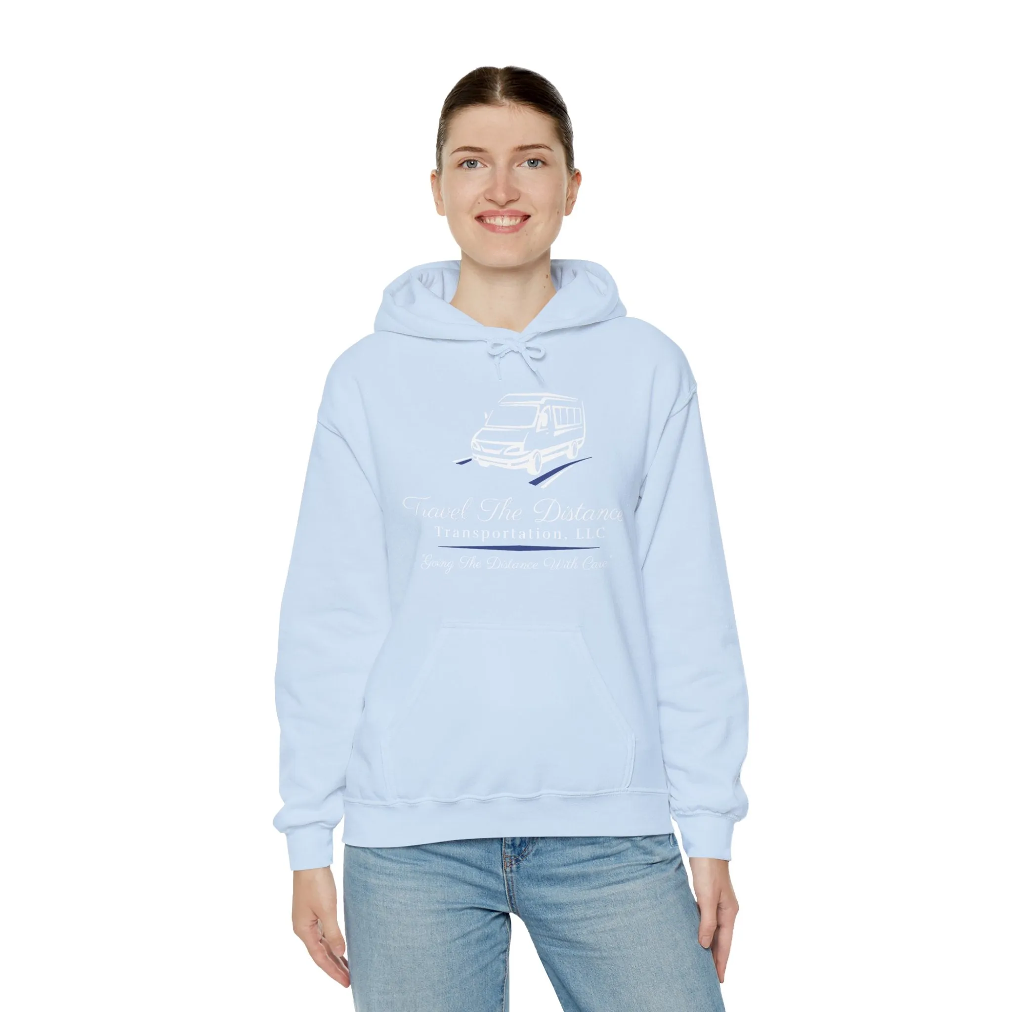 Travel the Distance: Unisex Heavy Blend Hooded Sweatshirt
