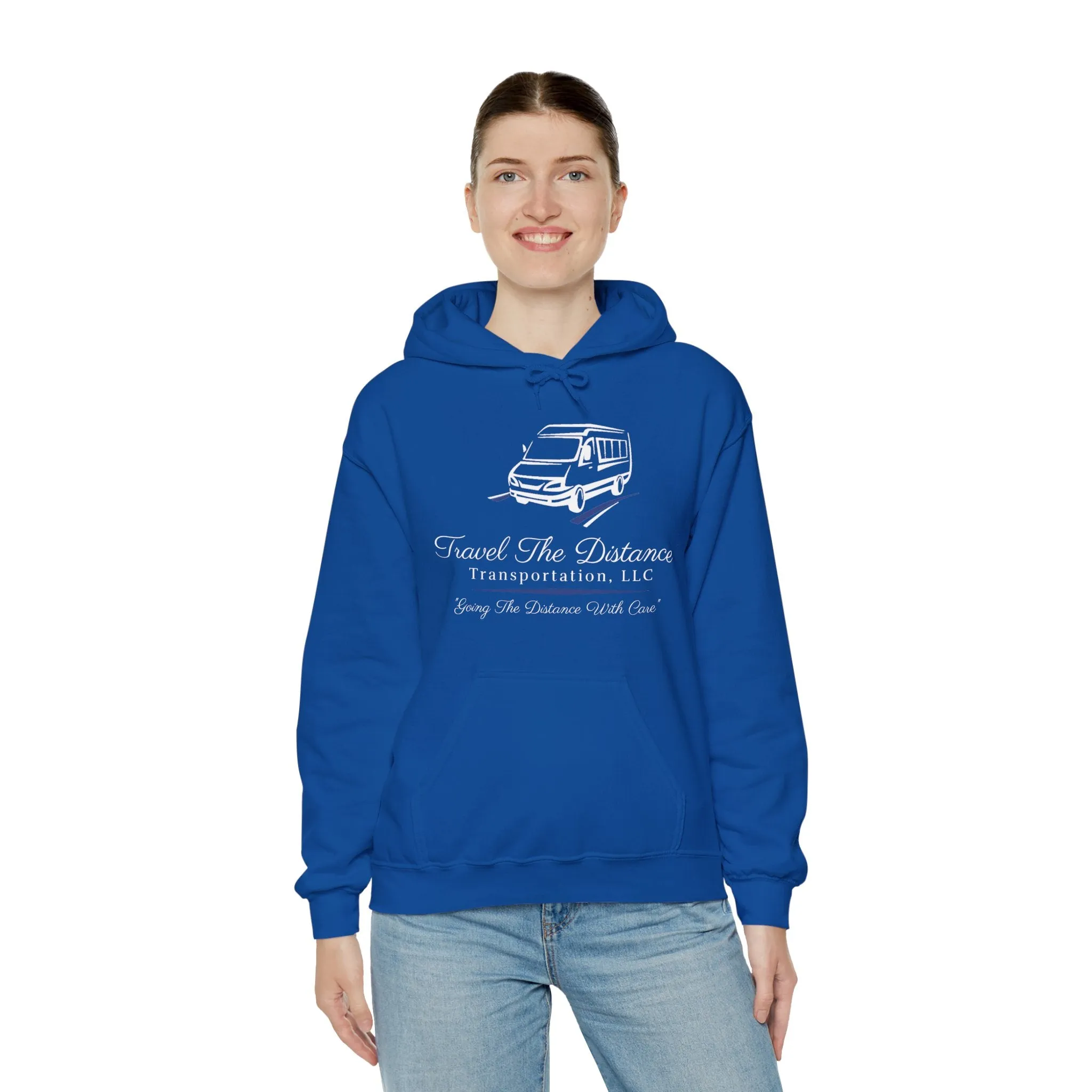 Travel the Distance: Unisex Heavy Blend Hooded Sweatshirt