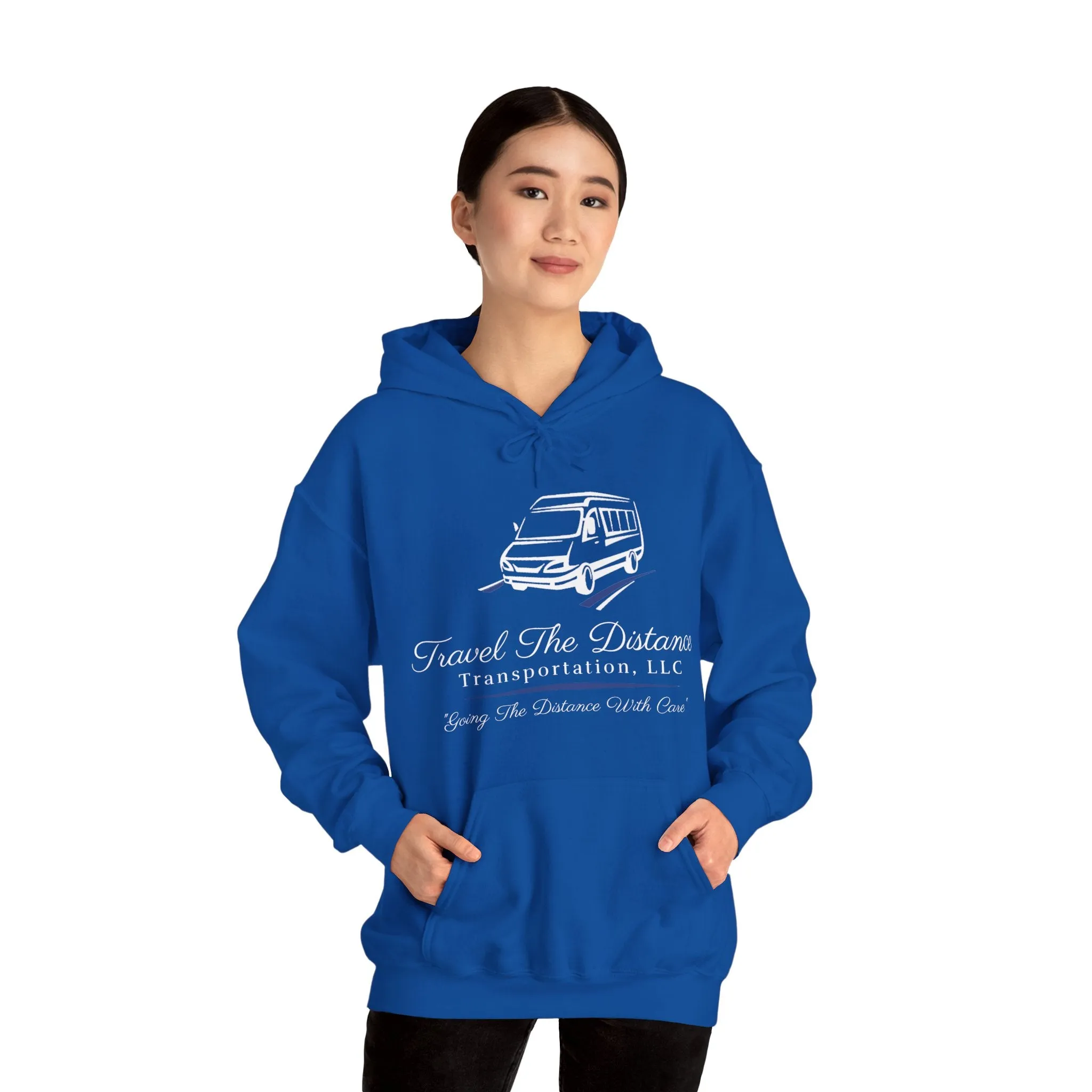 Travel the Distance: Unisex Heavy Blend Hooded Sweatshirt
