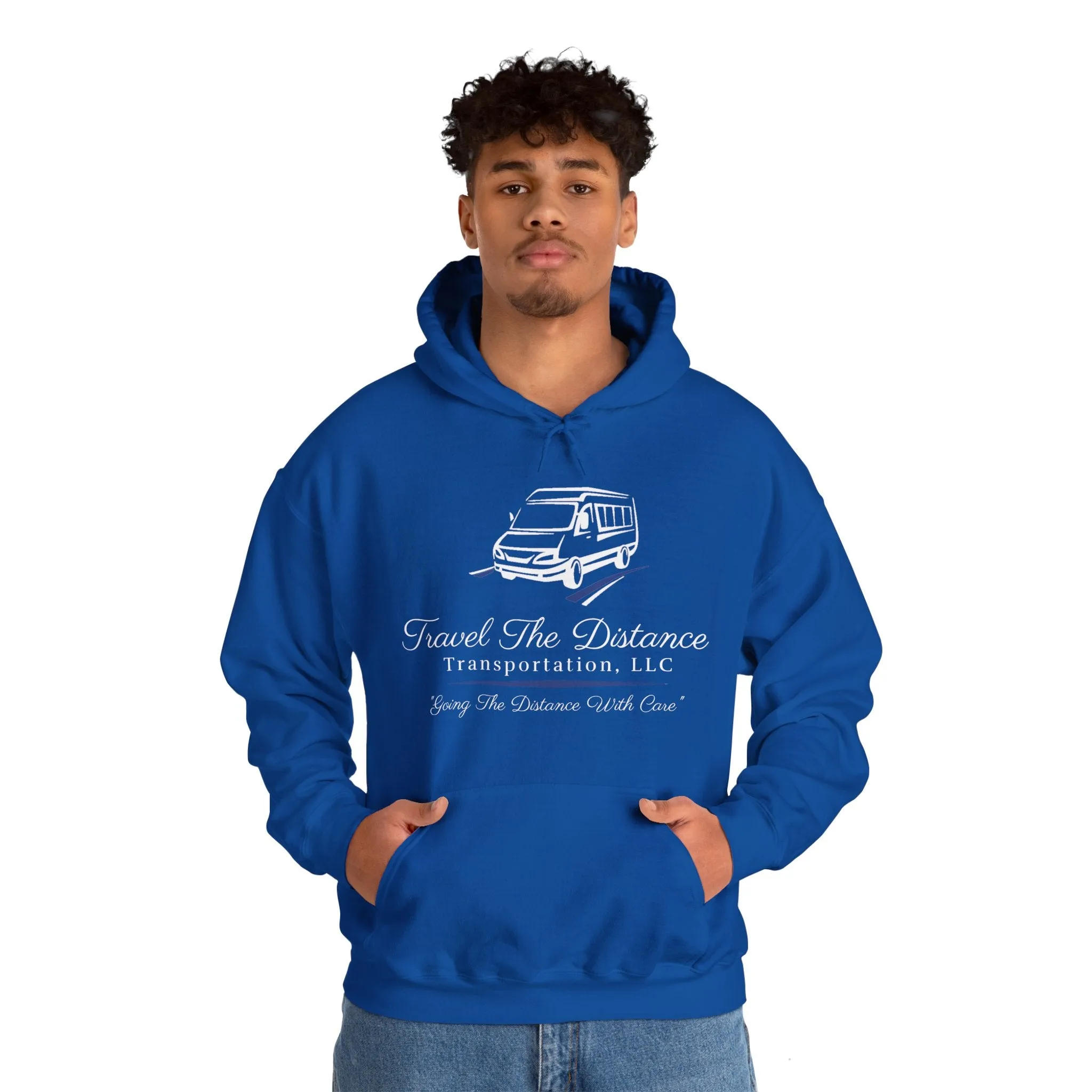 Travel the Distance: Unisex Heavy Blend Hooded Sweatshirt