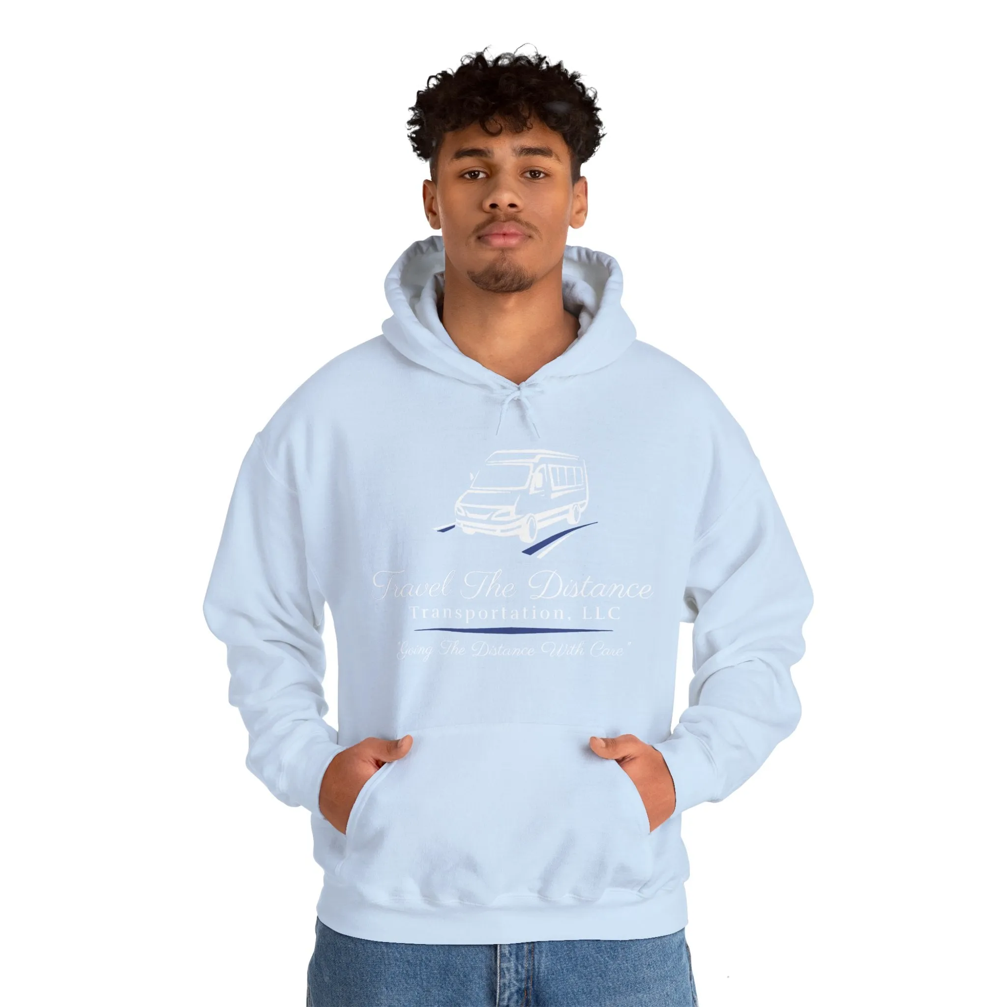Travel the Distance: Unisex Heavy Blend Hooded Sweatshirt