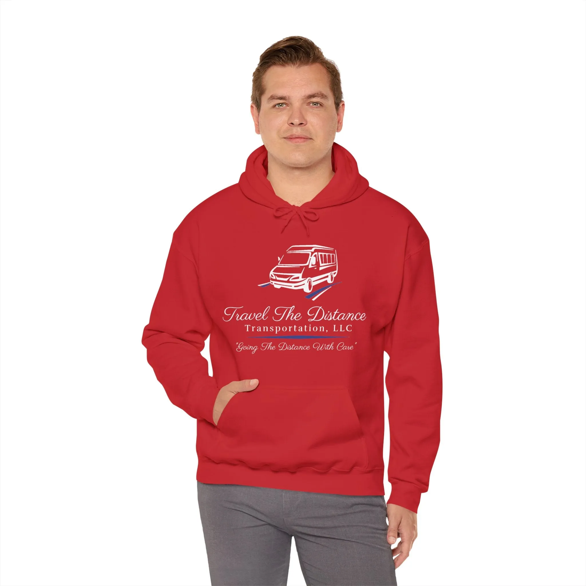Travel the Distance: Unisex Heavy Blend Hooded Sweatshirt
