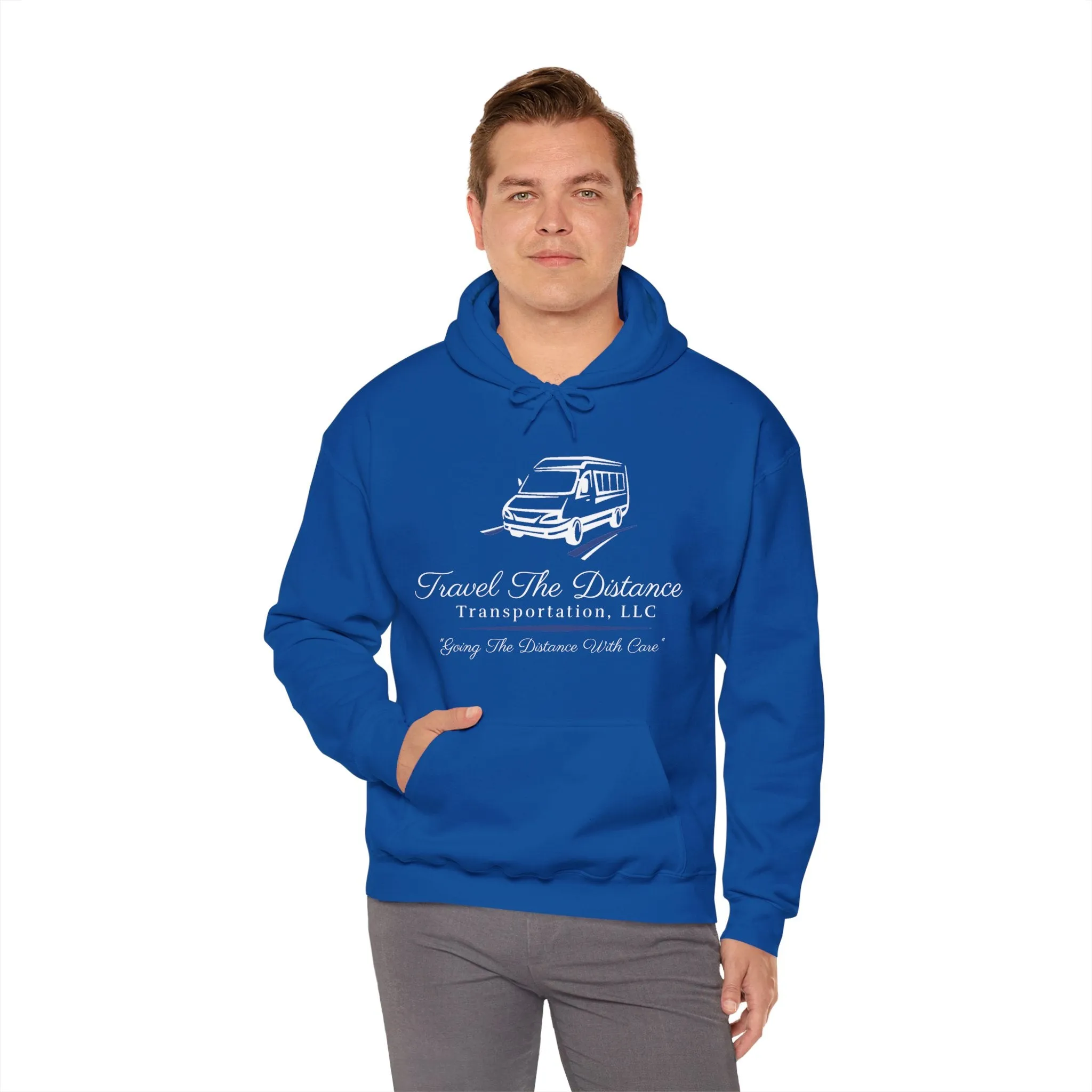 Travel the Distance: Unisex Heavy Blend Hooded Sweatshirt