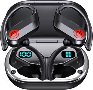 TWS Headphones Wireless Earbuds Compatible with Google Pixel 9a, Earphones Ear Hook True Stereo Headset Hands-Free Mic