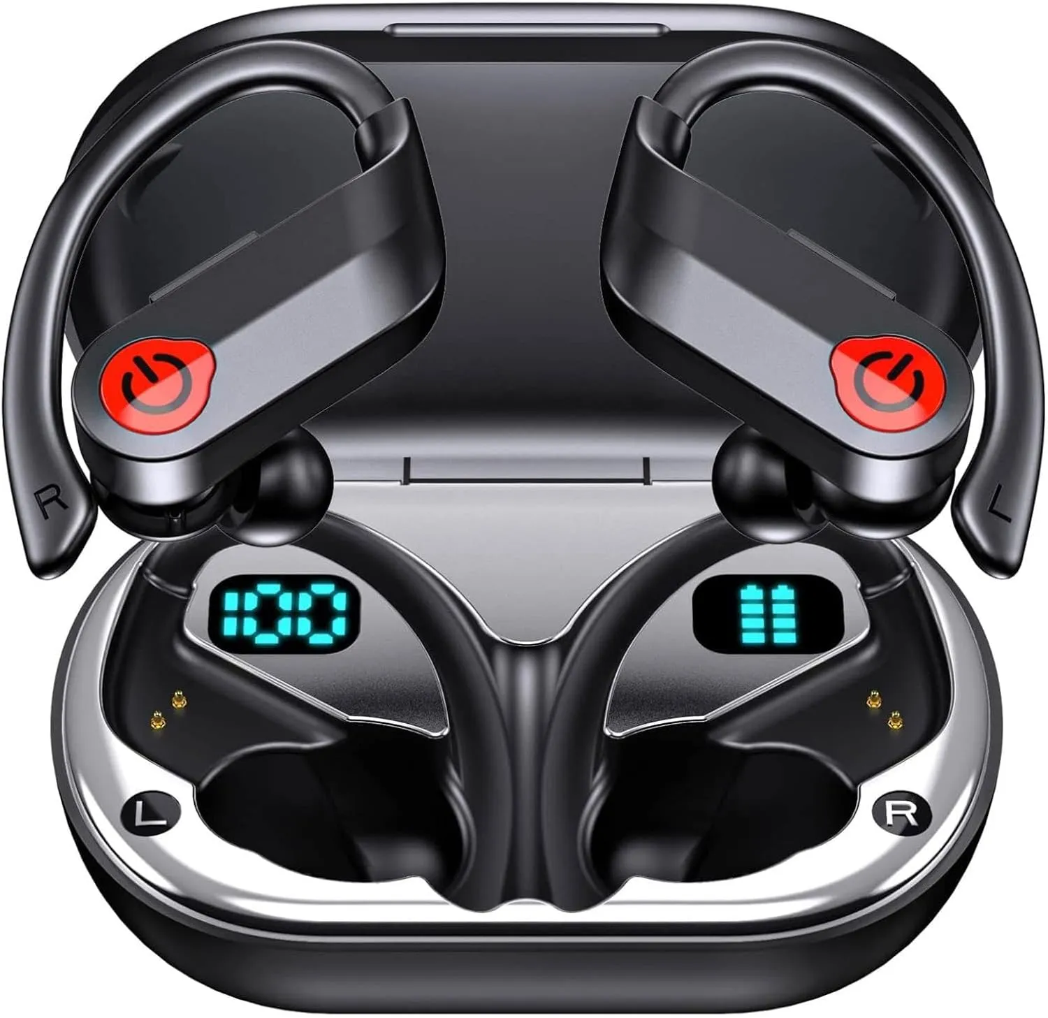 TWS Headphones Wireless Earbuds Compatible with Google Pixel 9a, Earphones Ear Hook True Stereo Headset Hands-Free Mic