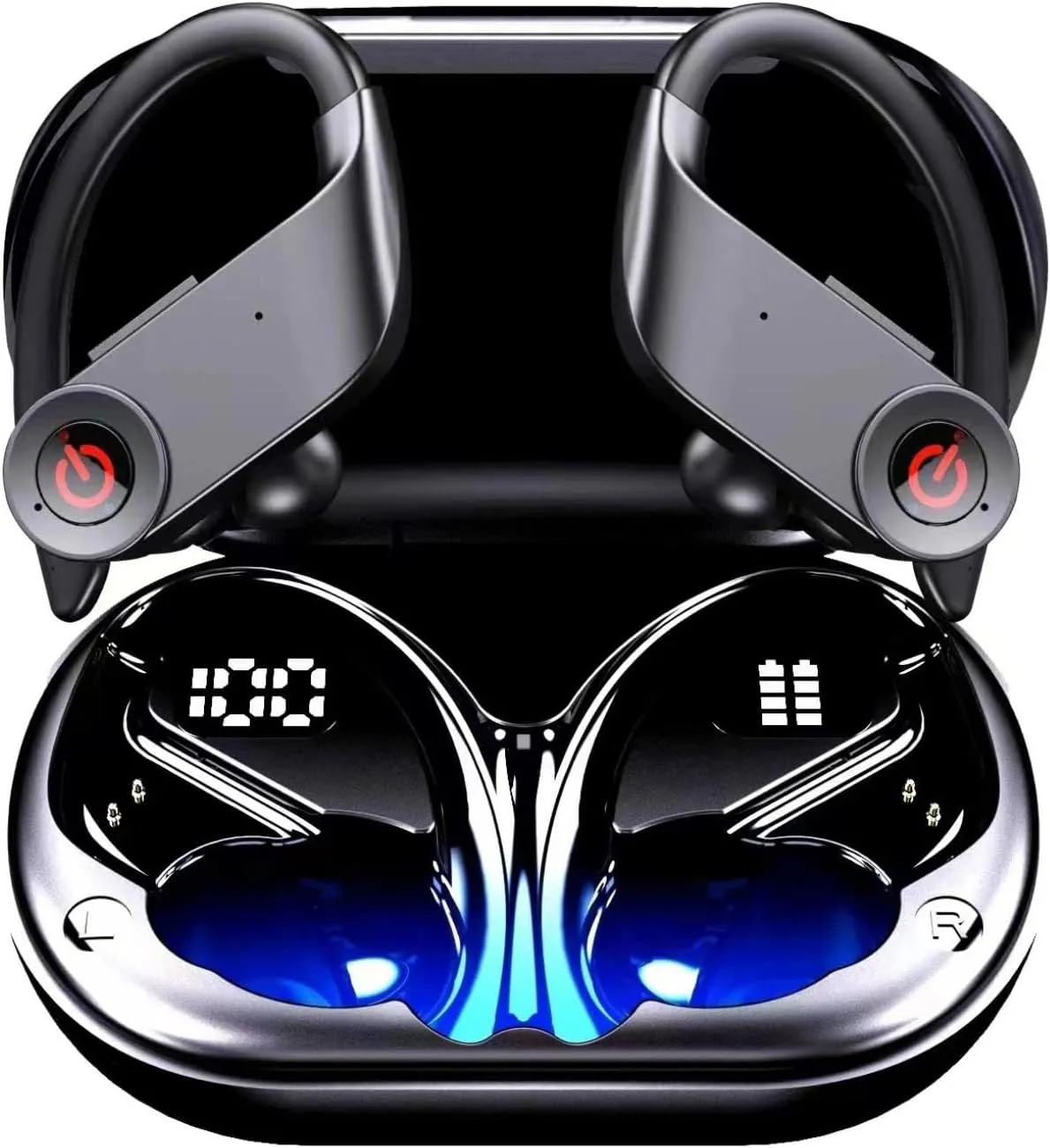 TWS Headphones Wireless Earbuds Compatible with Samsung Galaxy S25 Ultra, Earphones Ear Hook True Stereo Headset Hands-Free Mic