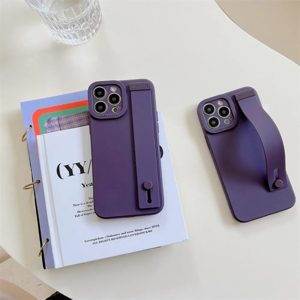 Ultra Thin Soft TPU Hand Wrist Strap Stand Phone Case for iPhone 14 13 12 11 Pro Max X XR XS 7 8 Plus Silicone Shockproof Cover,PP,for iPhone 13 Pro
