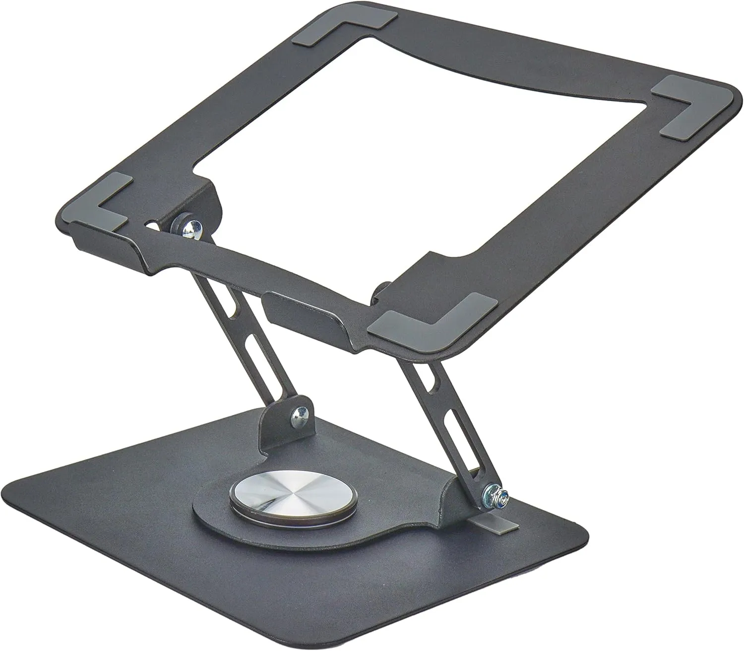 Uncaged Ergonomics Swivel Laptop Stand for Desk, Adjustable Computer iPad Stand for Desk w/ 360 Rotation, Portable Laptop Holder for Home Office Ergonomic Supplies (Black)