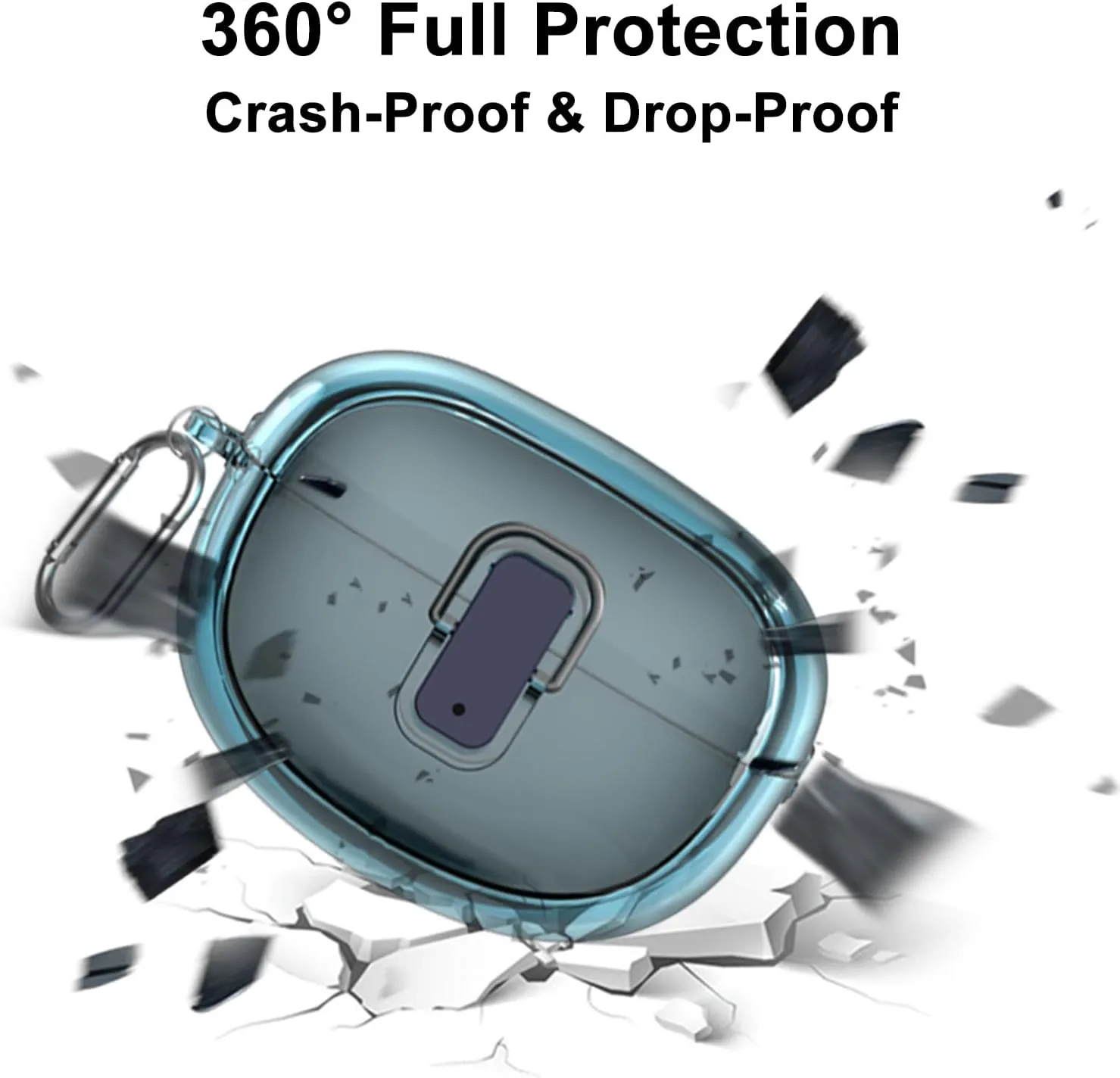 [Upgrade Lock] Case for Bose Ultra Open Earbuds(2024), VAEKNVG Shock-Absorbing Protective Armor Cover for Bose Ultra Open Earbuds Accessories, TPU Hard Shell with Carabiner (Clear)