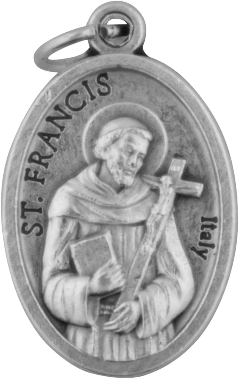 Venerare Small Catholic Saint Medal - Bulk Pack of 10 (Saint Francis of Assisi)