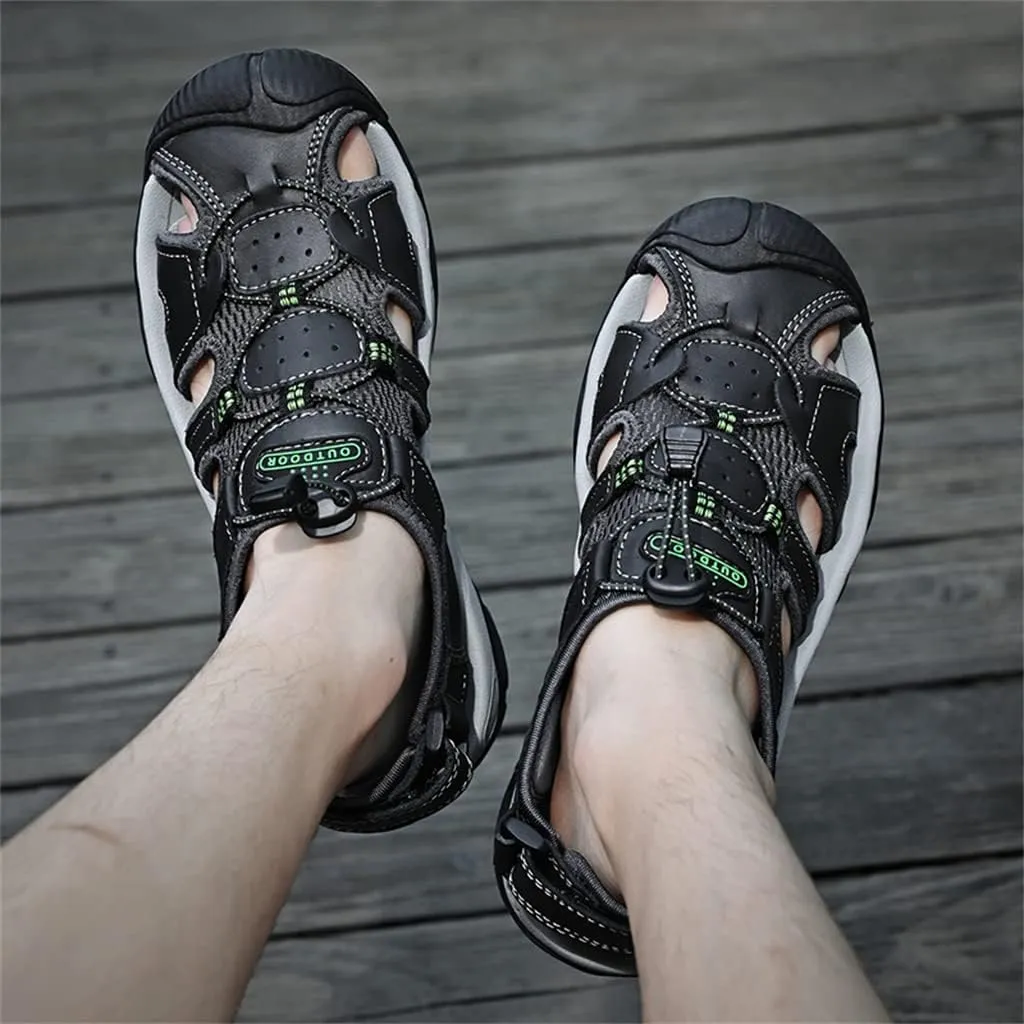 Veslexth Men's Athletic Hiking Sandals Fisherman Summer Outdoor Sport Sandal Adjustable Amphibious Casual Beach Mens Closed Toe Anti-Slip Trail Walking Shoes