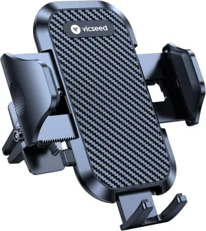 VICSEED [2025 Upgrade Ultra Stable Car Phone Holder Mount [Never Fall Off & Won't Break] Universal Air Vent Phone Mount for Car Easy Clamp Phone Holders for Your Car for iPhone 16 Pro Max 15 14 13 12