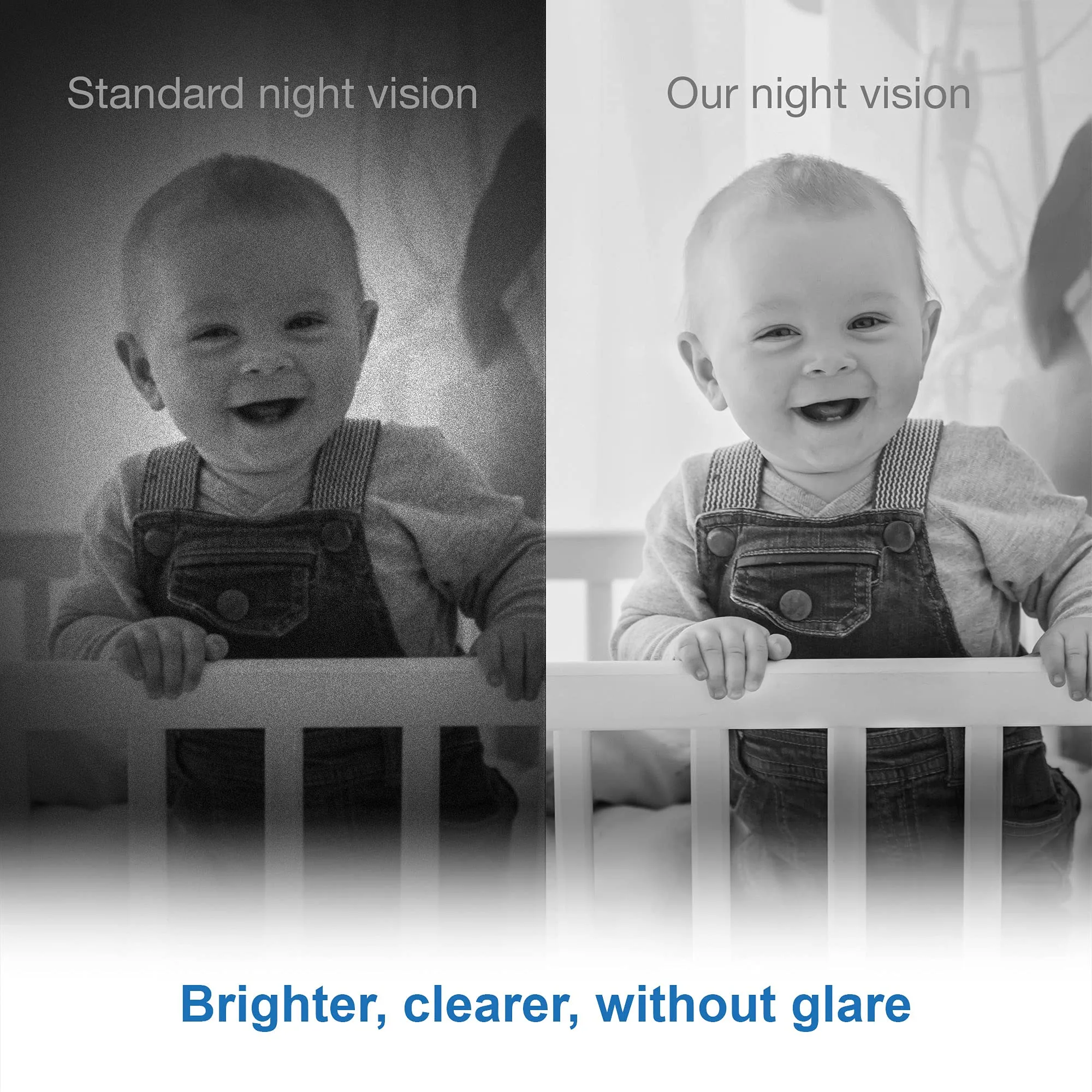 VTech VM819 Baby Monitor, 2.8 Screen, Night Vision, 2-Way Audio, Temperature Sensor and Lullabies, Secure Transmission No WiFi