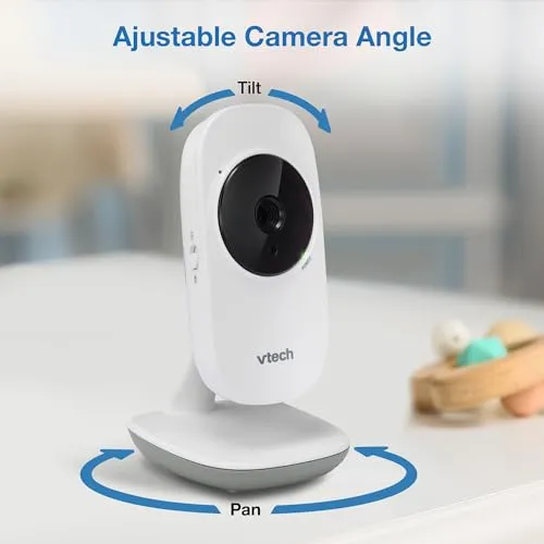 VTech VM819 Baby Monitor, 2.8 Screen, Night Vision, 2-Way Audio, Temperature Sensor and Lullabies, Secure Transmission No WiFi