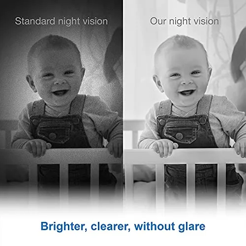 VTech VM819 Baby Monitor, 2.8 Screen, Night Vision, 2-Way Audio, Temperature Sensor and Lullabies, Secure Transmission No WiFi