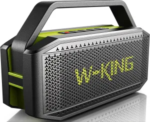 W-KING Portable Loud Bluetooth Speakers with Subwoofer, (100W Peak) 60W Outdoor Speaker Bluetooth Wireless Waterproof Speaker, Deep Bass/V5.0/40H Play/Power Bank/TF Card/AUX/EQ, Large for Party, Home