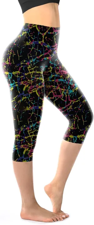 Walifrey Capri Leggings for Women, Buttery Soft High Waisted Leggings for Gym Yoga Workout