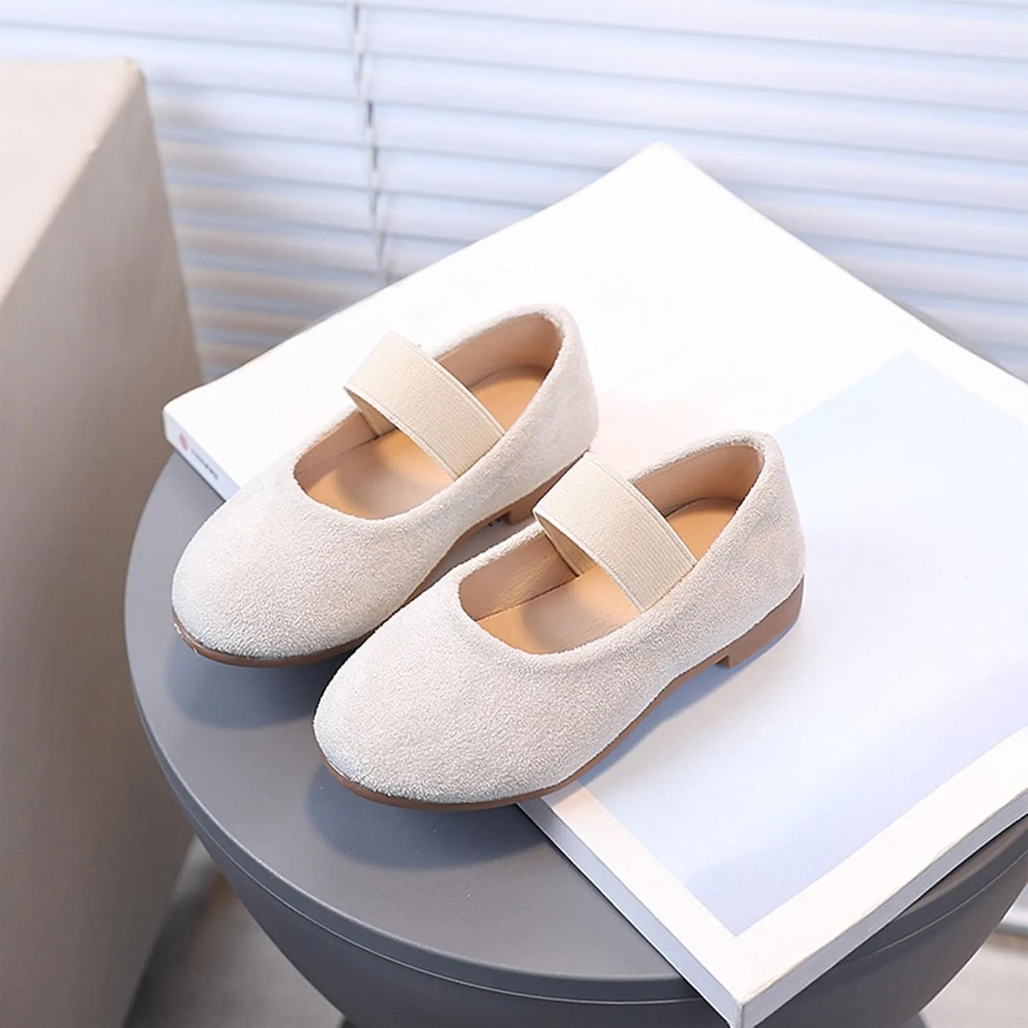 Walking Shoes for Boys Girls Pure Color Simple Princess Shoes For Girls Fashion Trend Single Comfortable Soft Sole Slip On
