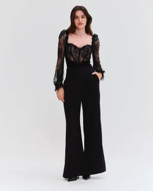 WIDE LEG CREPE PANT