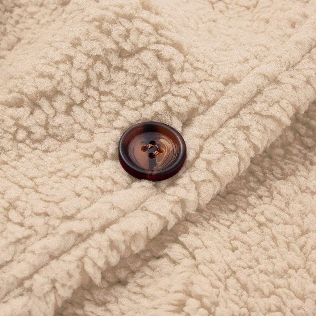 Winter Coat for Women 2024 Soft Fleece Jacket Fuzzy Sherpa Cardigan Open Front Fleece Button Down Warm Casual Sweater