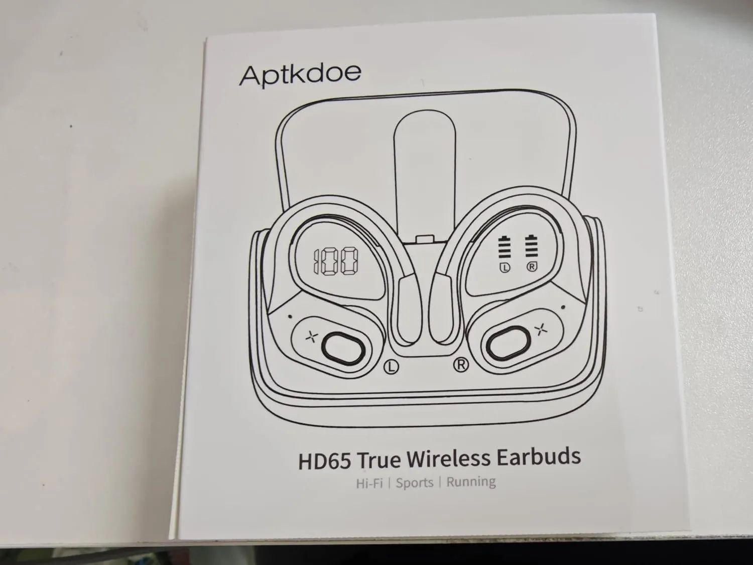Wireless Earbuds 75hrs Bluetooth 5.4 Headphone Sport, 2025 Bluetooth Earbuds Stereo Deep Bass Over Ear Bud with Earhooks, ENC Noise Cancelling Mic, IPX7 Waterproof Earphone, Dark Green