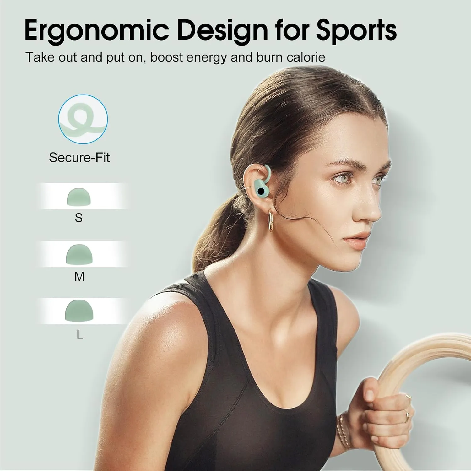Wireless Earbuds, Bluetooth Headphones Earbuds (Pure Green)
