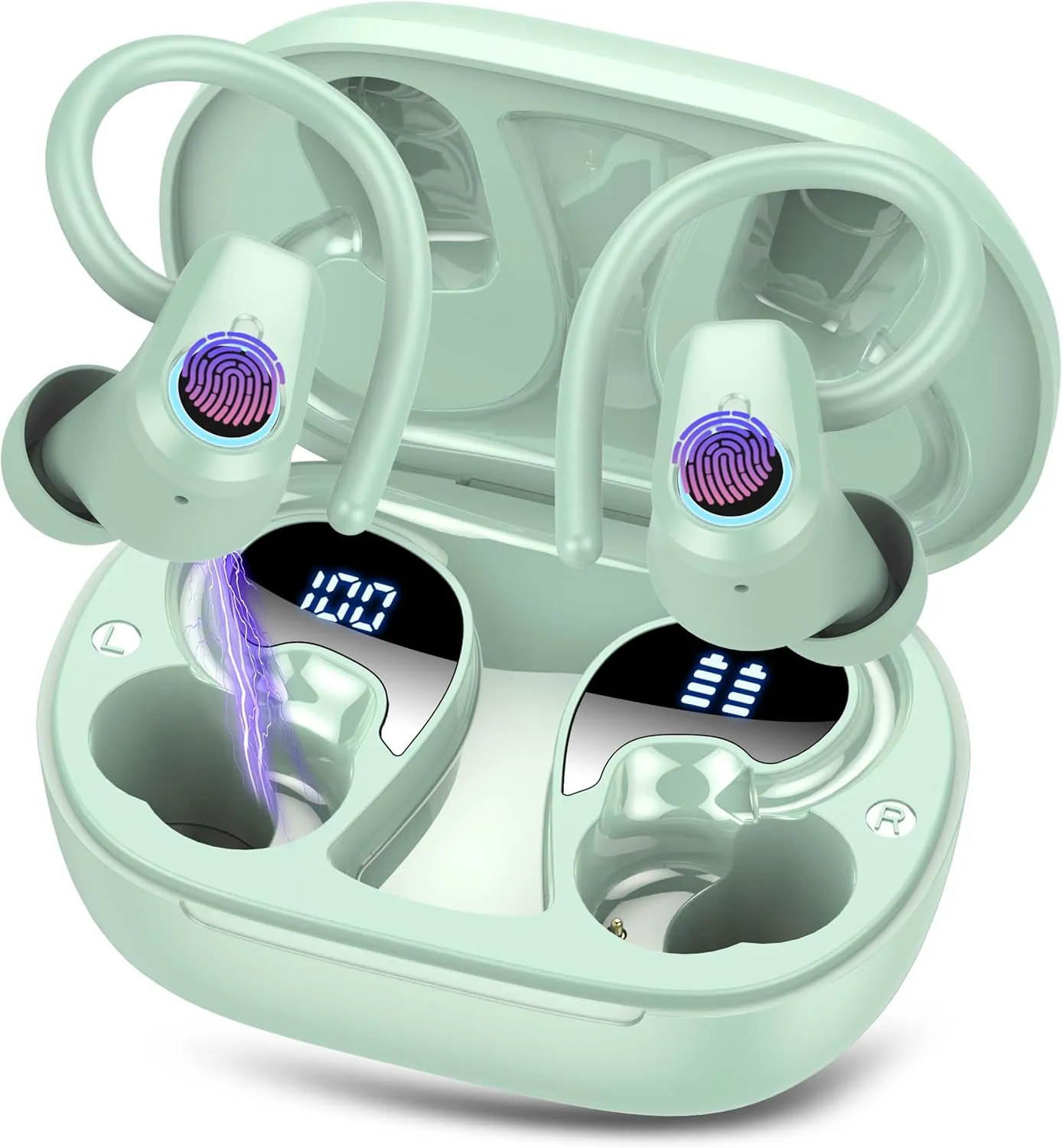 Wireless Earbuds, Bluetooth Headphones Earbuds (Pure Green)