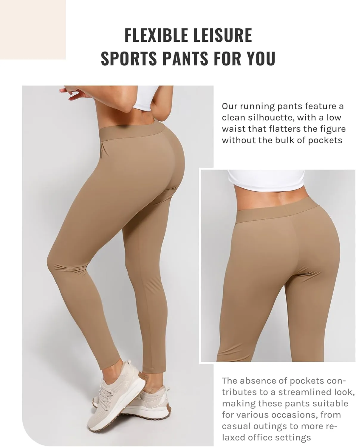 Women Low Waisted Yoga Leggings Stretchy Joggers Pants Comfortable Athletic Leggings for Workout, Running