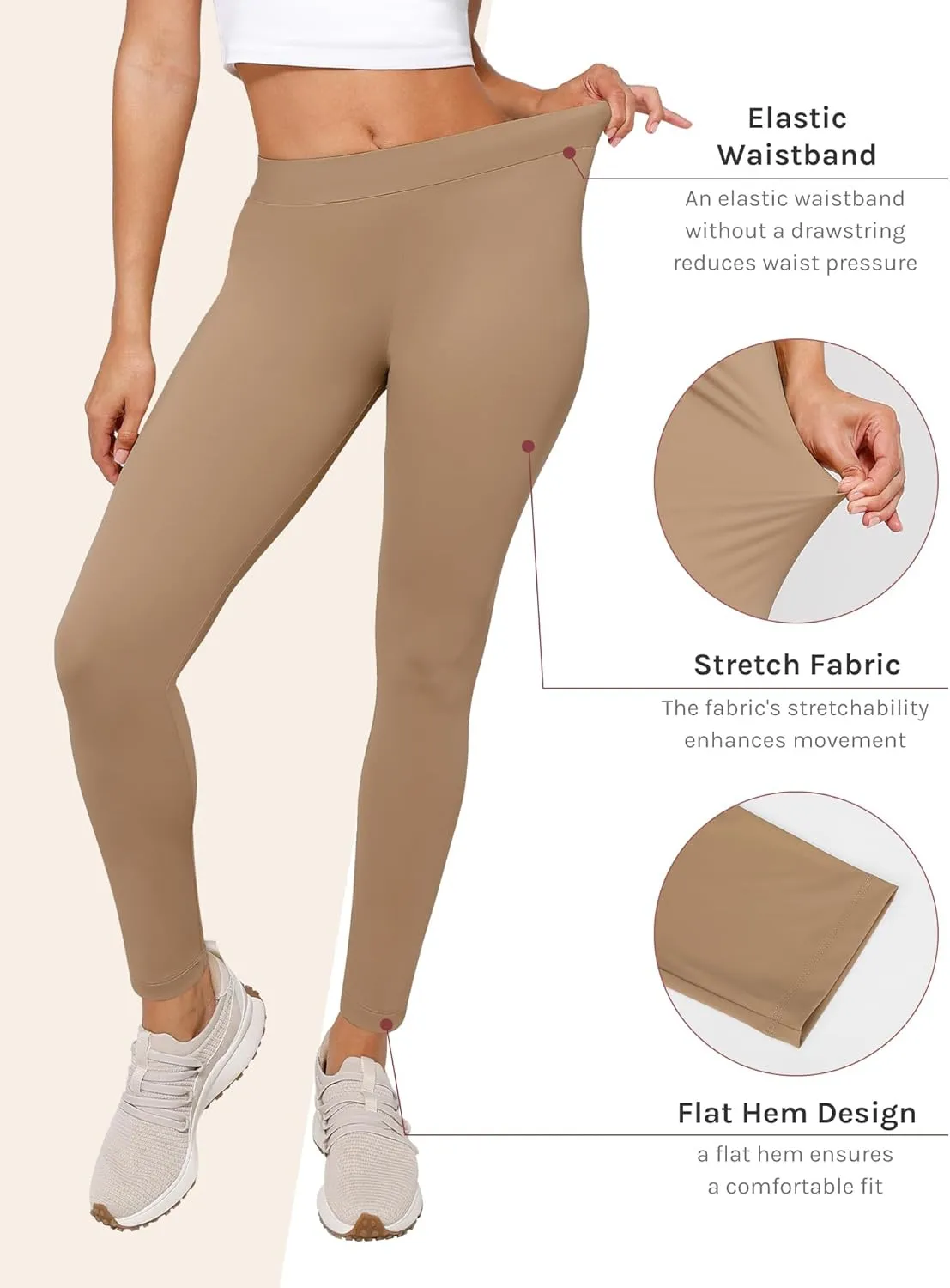 Women Low Waisted Yoga Leggings Stretchy Joggers Pants Comfortable Athletic Leggings for Workout, Running