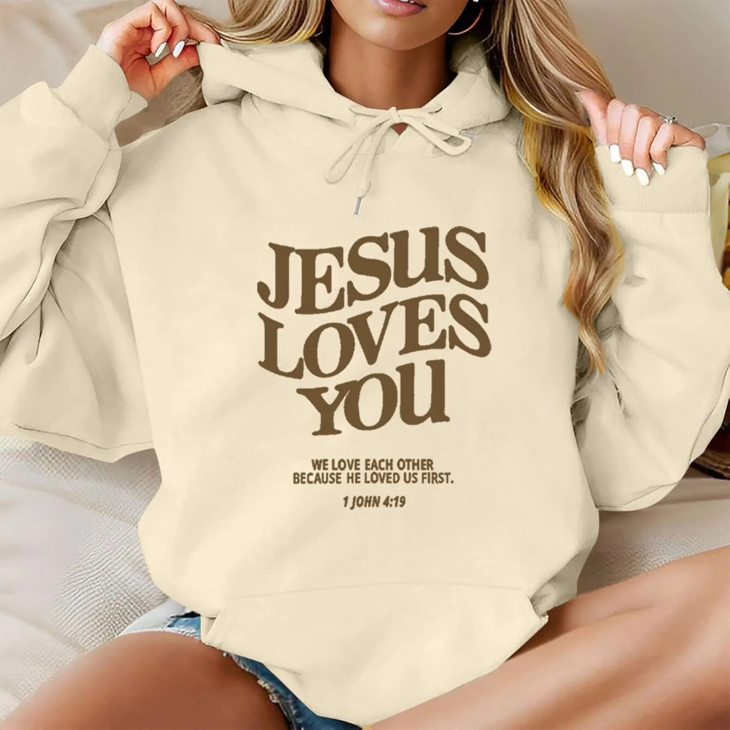 Women's 2024 Oversized Sweatshirt Long Sleeve Colorblocked Pullover Hooded Tops Casual Loose Sweatshirt