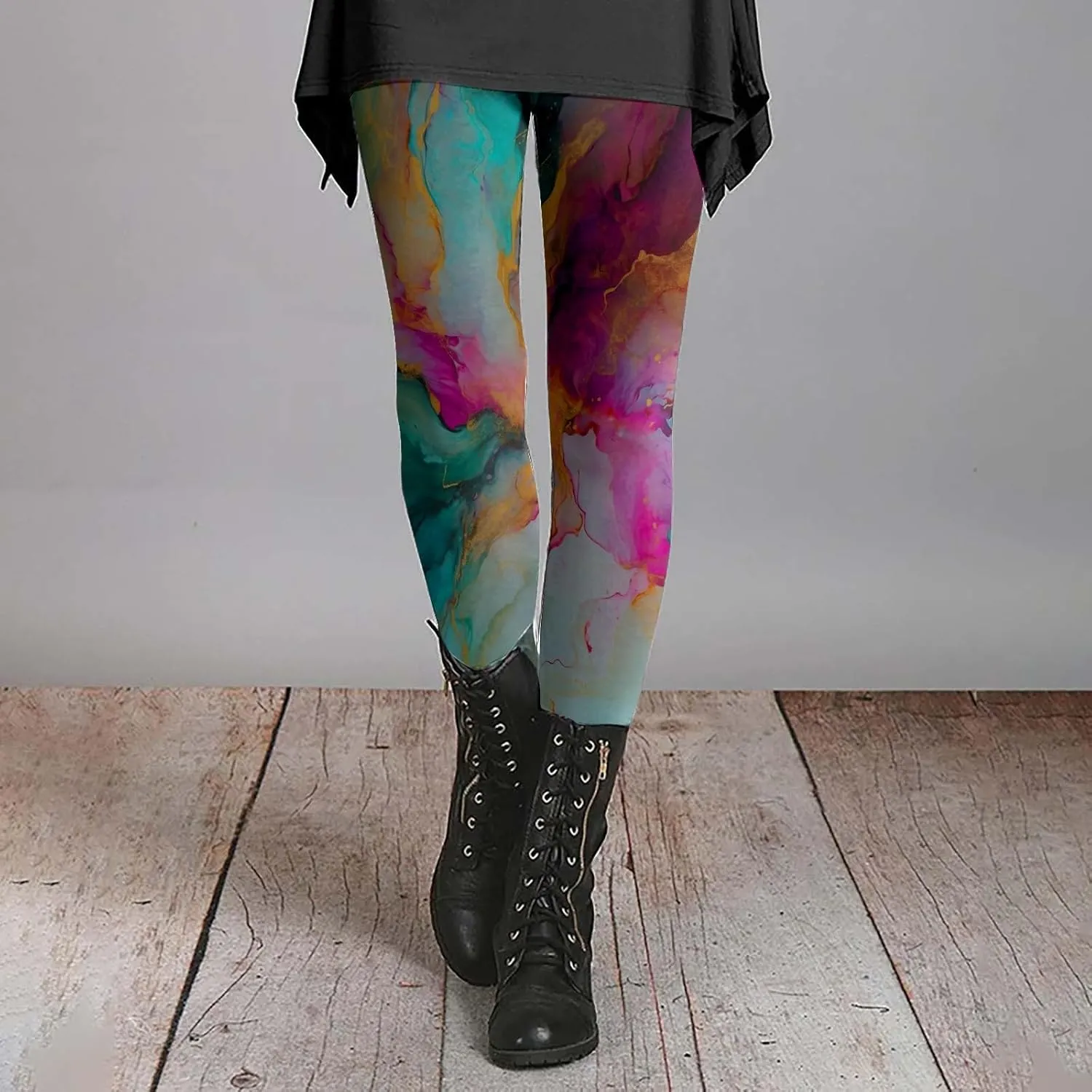 Womens Capris Summer Print Yoga Leggings High Waisted Sweatpants Running Sweatpants Casual Womens Lightweight Pants