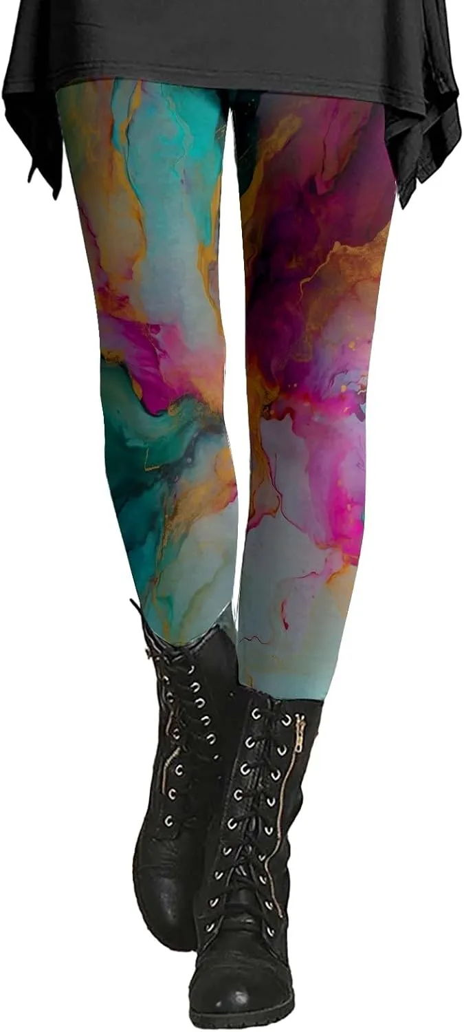 Womens Capris Summer Print Yoga Leggings High Waisted Sweatpants Running Sweatpants Casual Womens Lightweight Pants