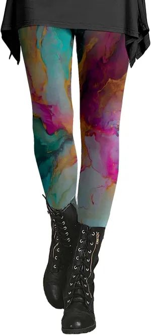 Womens Capris Summer Print Yoga Leggings High Waisted Sweatpants Running Sweatpants Casual Womens Lightweight Pants
